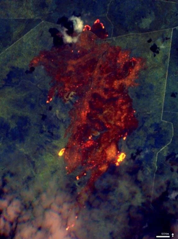 Image: Sentinel-2A image, 2016, near Inglewood, Southern Qld. Displayed with spectral bands 12 (short wave infrared), 11 (short wave infrared), and 8 (near infrared). Supplied by the European Space Agency and processed by the Queensland Government’s…