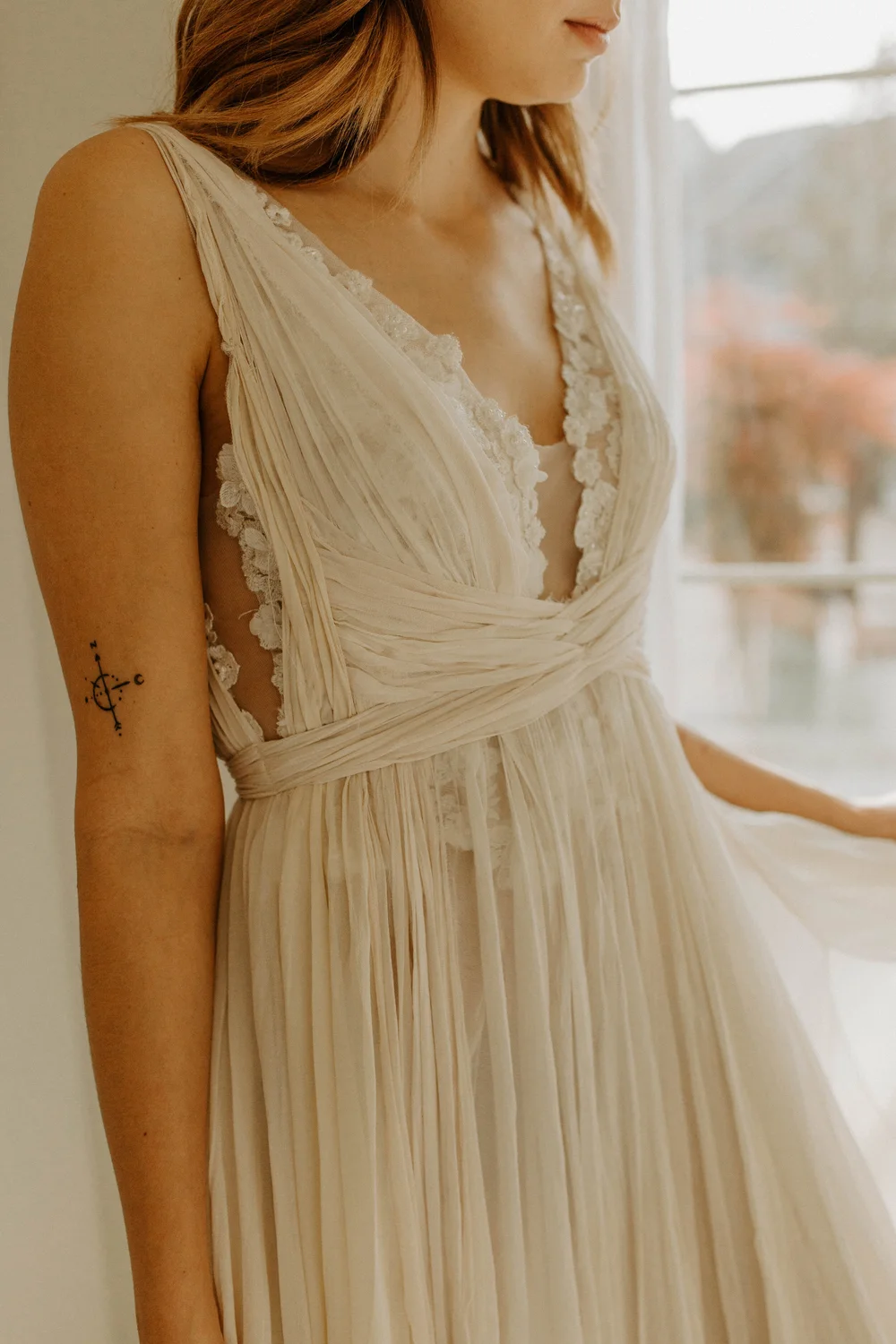 sachin and babi light blue dress Casual Wedding Dress with Slit