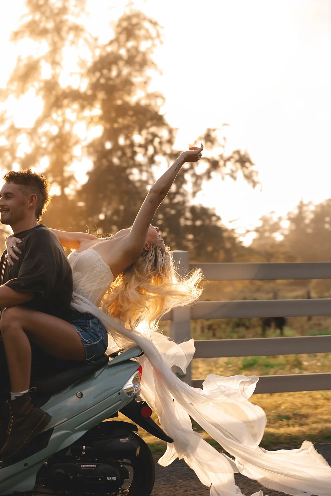 Ride or Die - Oahu, Hawaii untraditional honeymoon bridal shoot