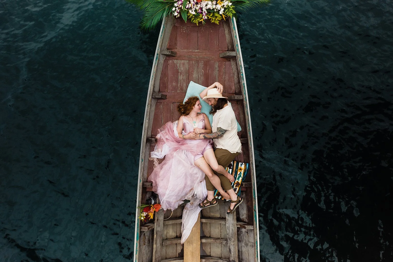 One of a kind wedding dress for a Thailand adventure elopement