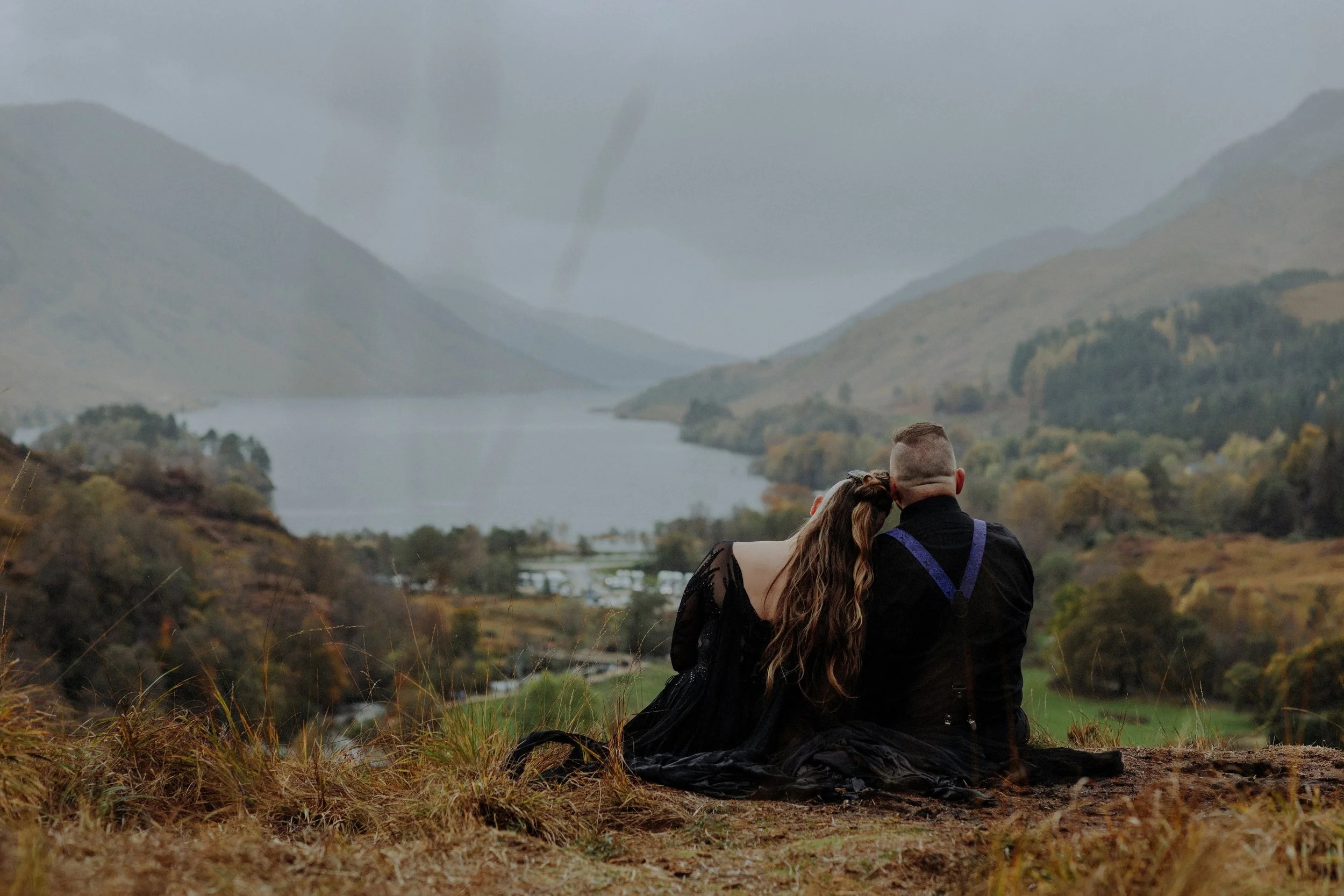Black wedding dress for 5th anniversary vow renewal in Scotland - second part 