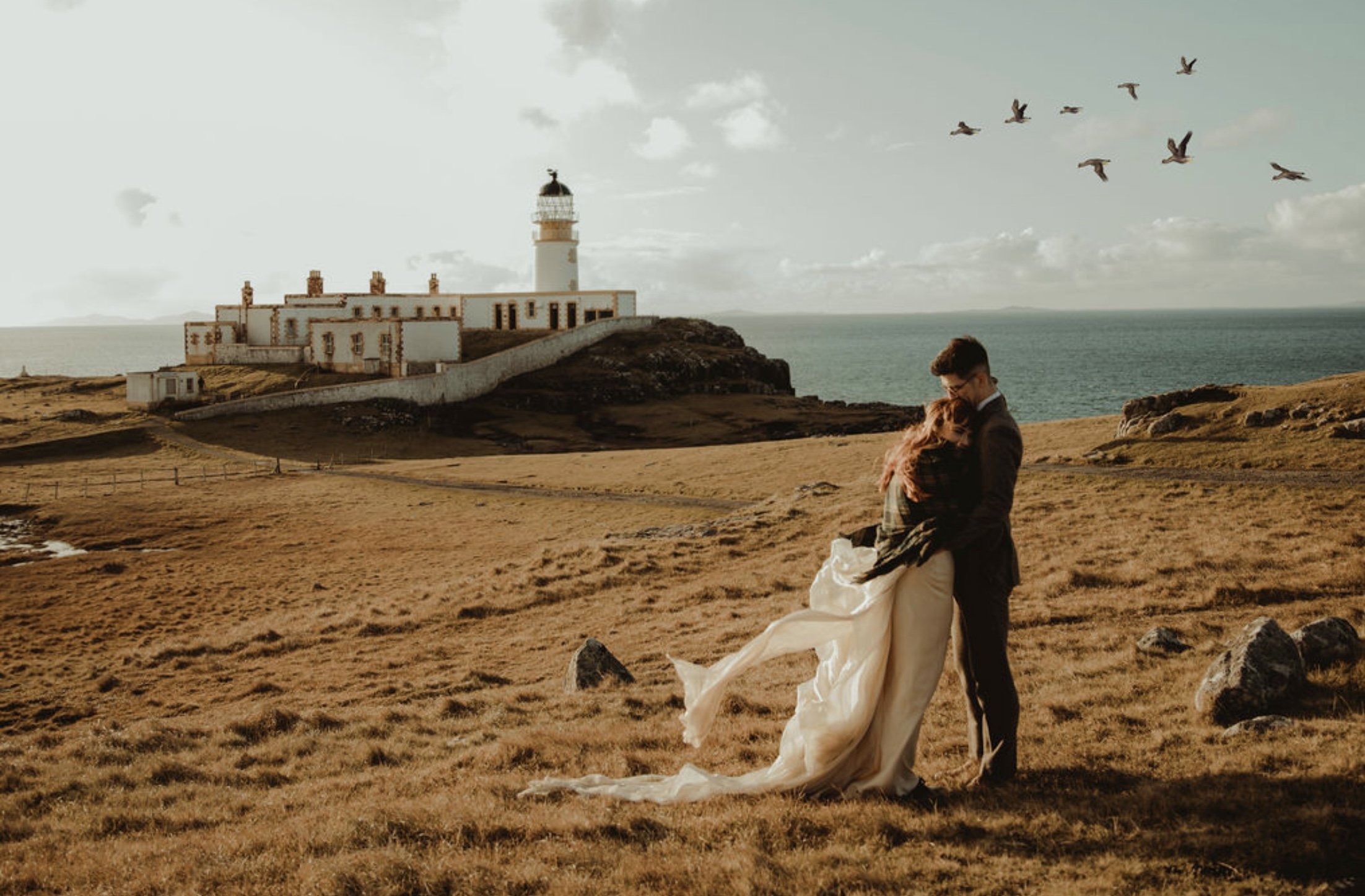   Leah wedding dress.  Elopement in Scotland. Photo by Selena McMahon Photography. 