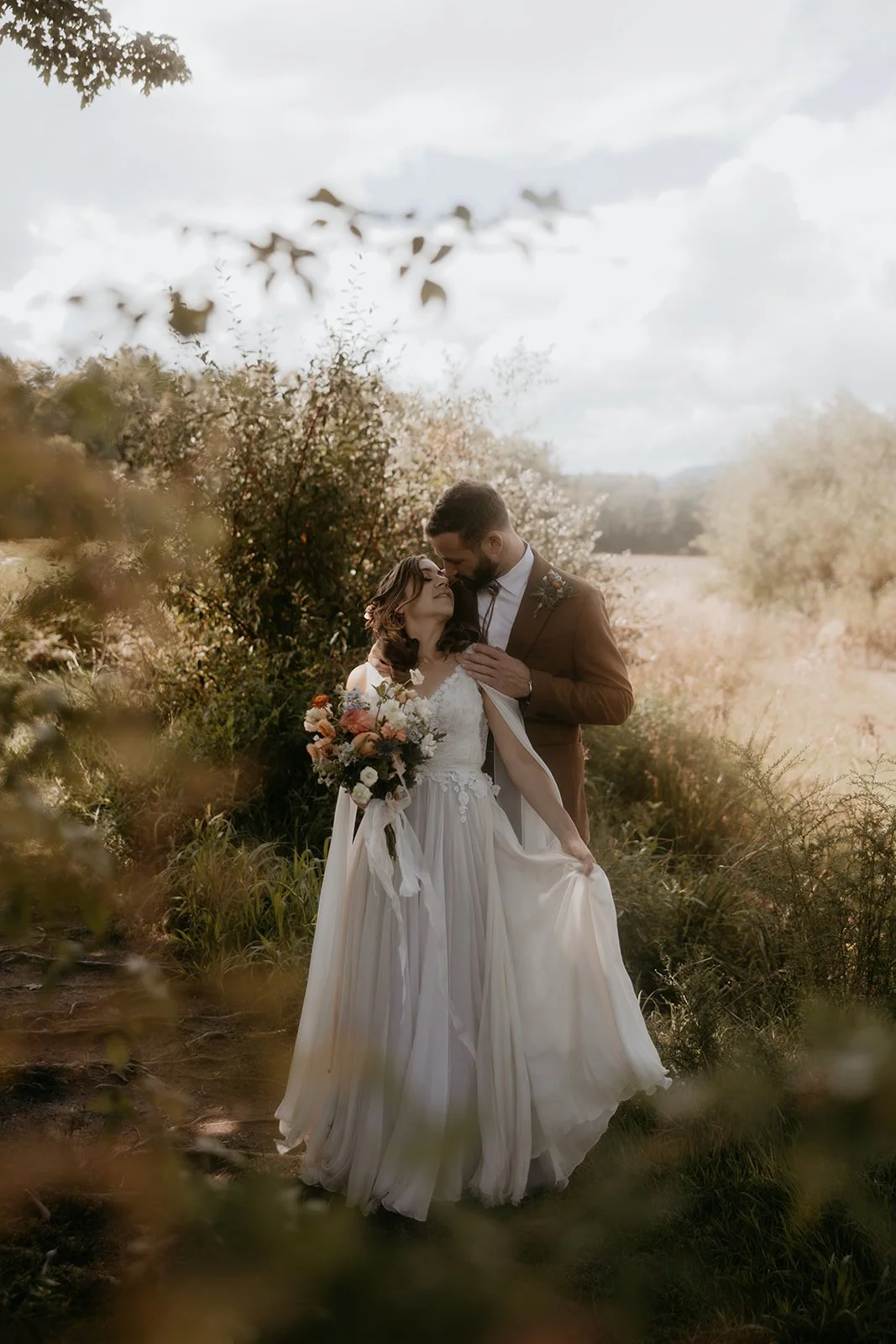 Lace peeking at the waistline