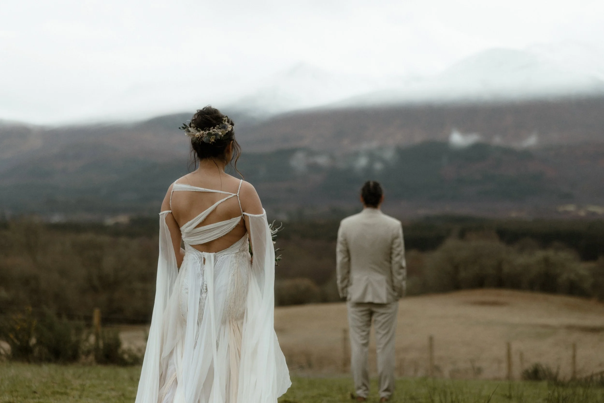 Swan wedding dress