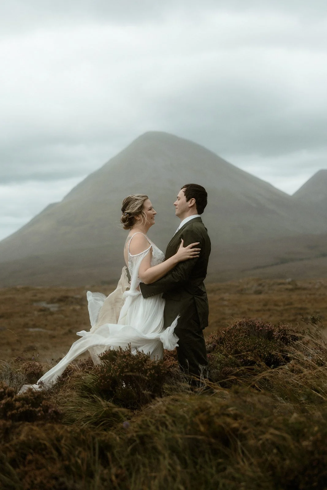 Heidi wedding dress variation part 4 - dusty blue and gray hues - Scotland elopement 
