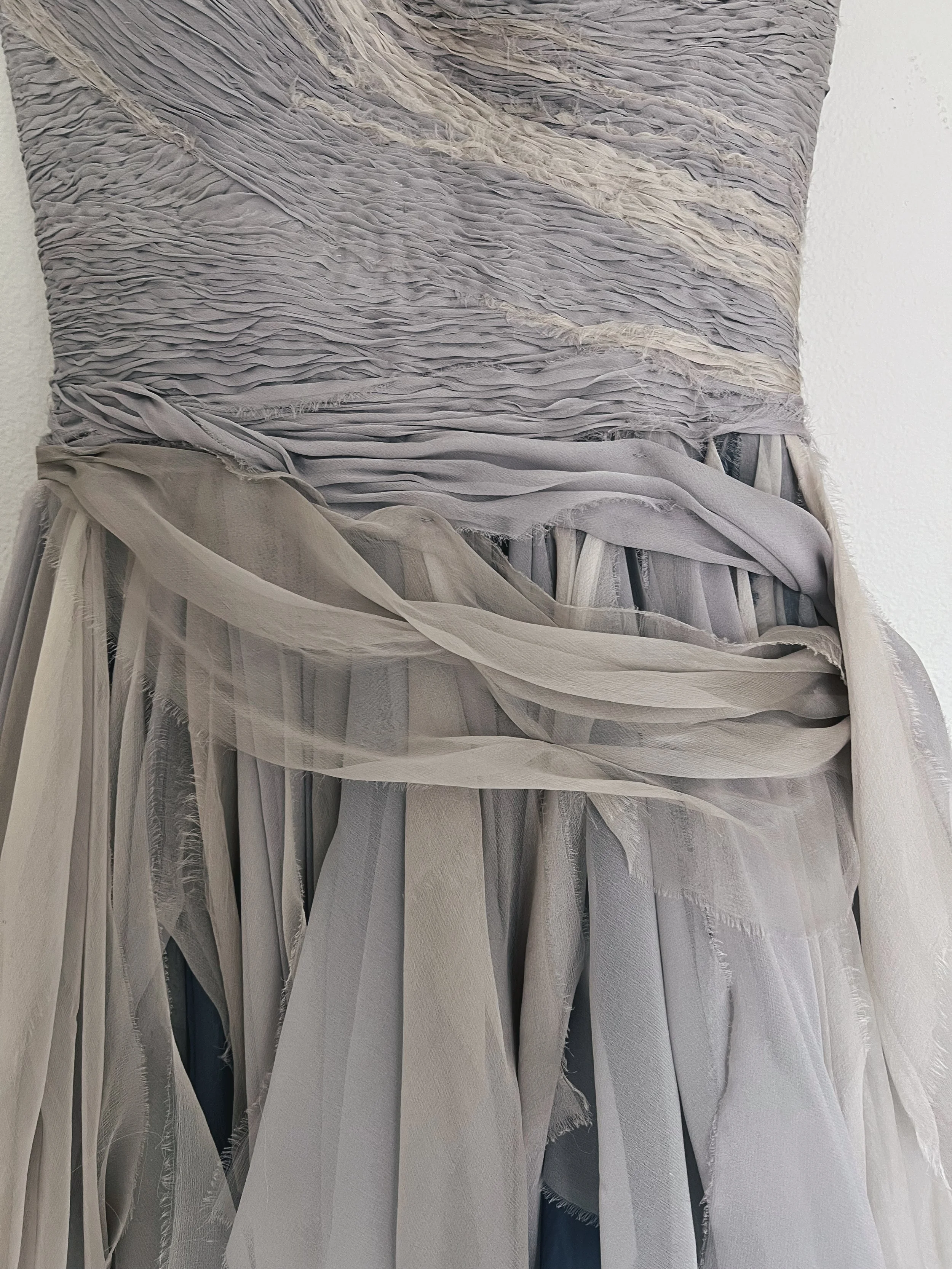 Claire Reimagined: A Dusty Blue and Gray Wedding Dress for the Faroe Islands Elopement 