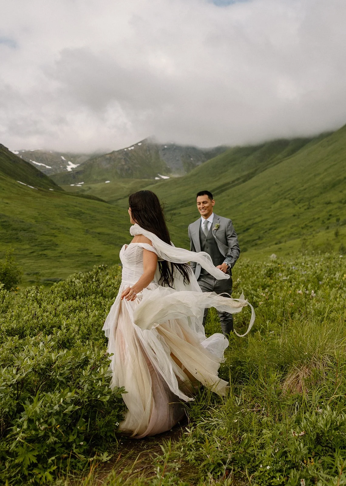 Claire wedding dress -Hatcher Pass, Alaska elopement 