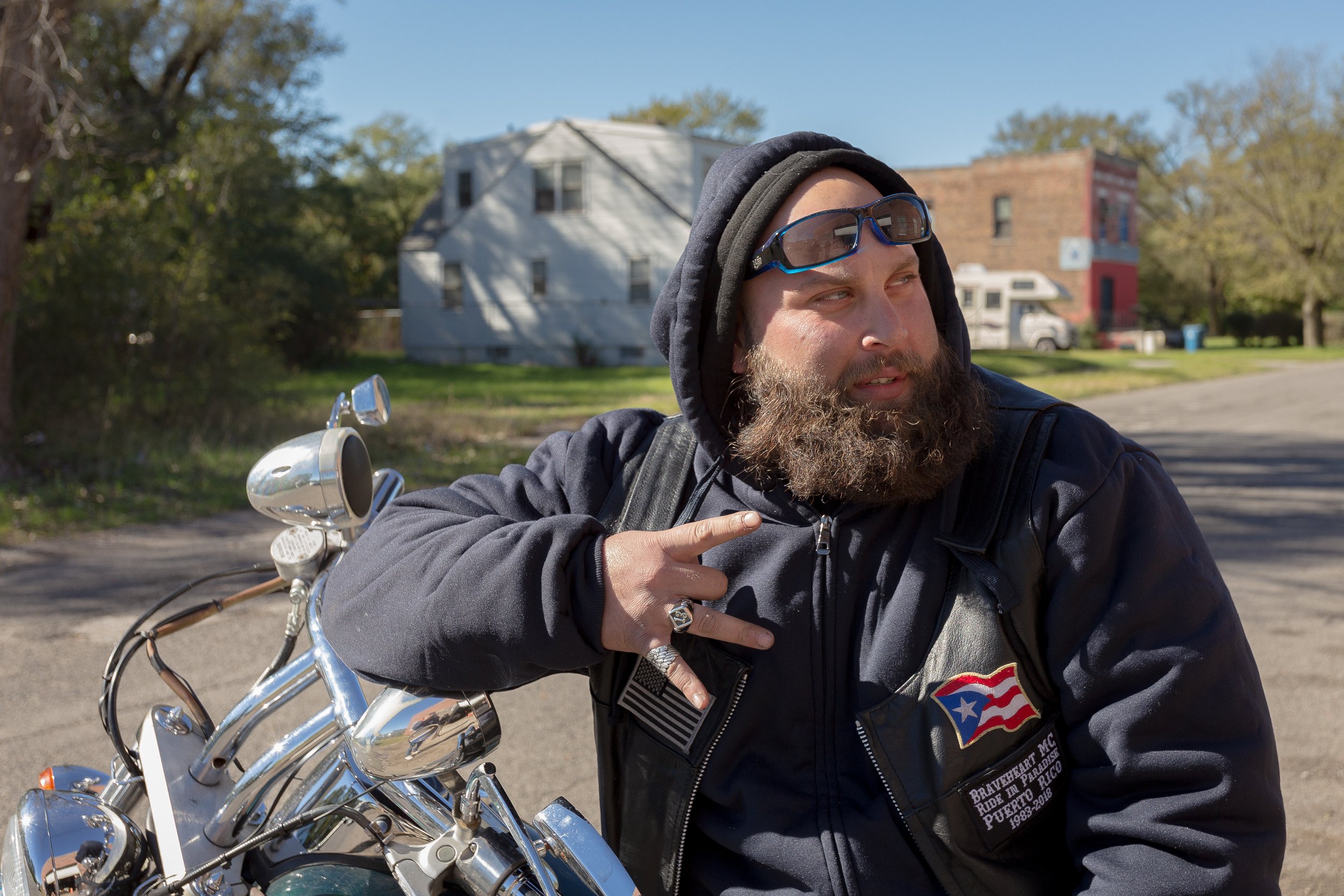 Biker in Gary, IN