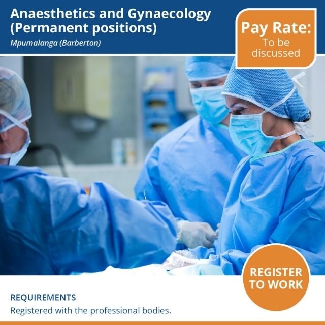 Anaesthetics and Gynaecology (Permanent positions) 