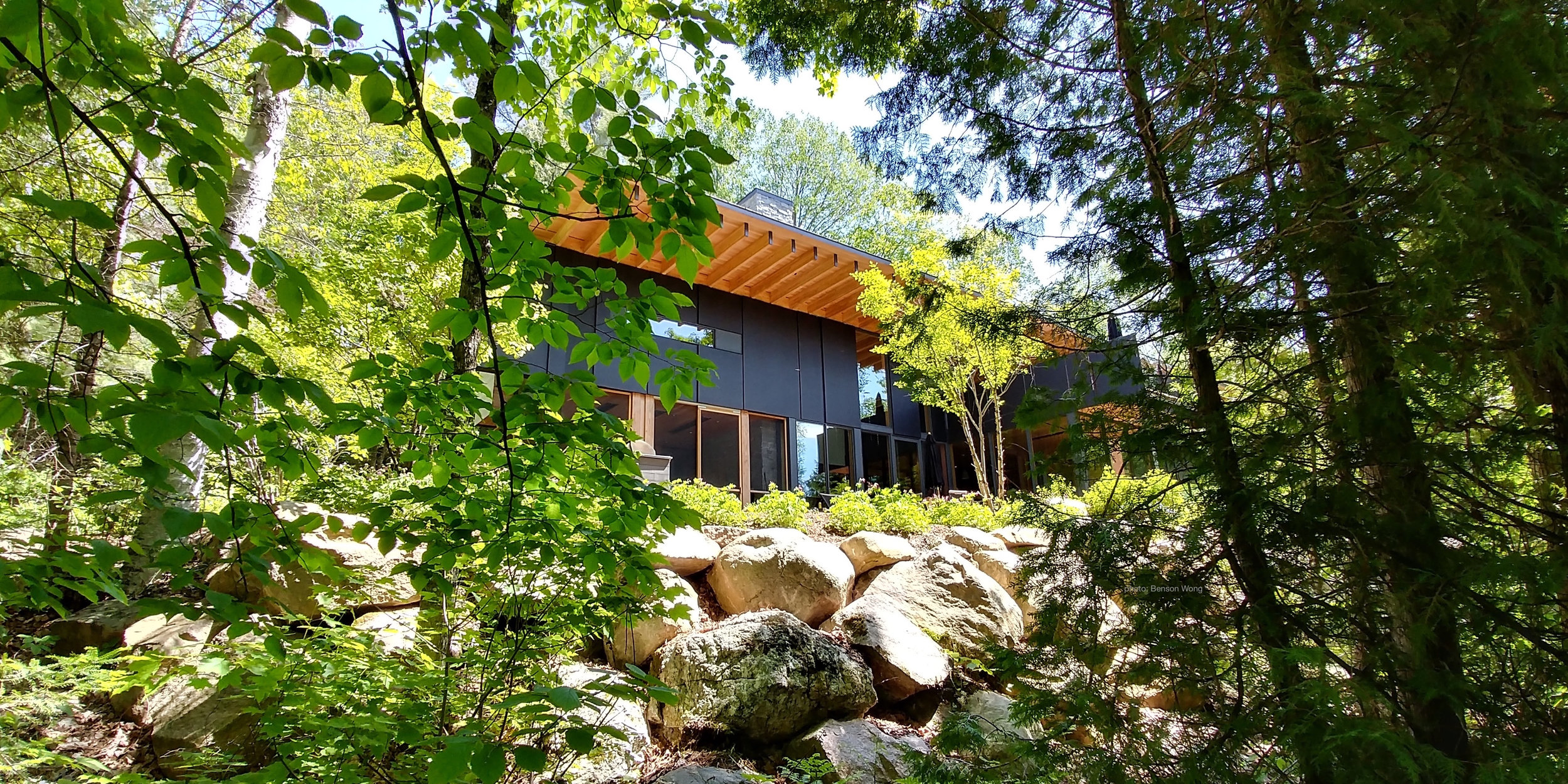 A Secluded Wooded Site Lends Beautiful Isolation to this Modernist Home