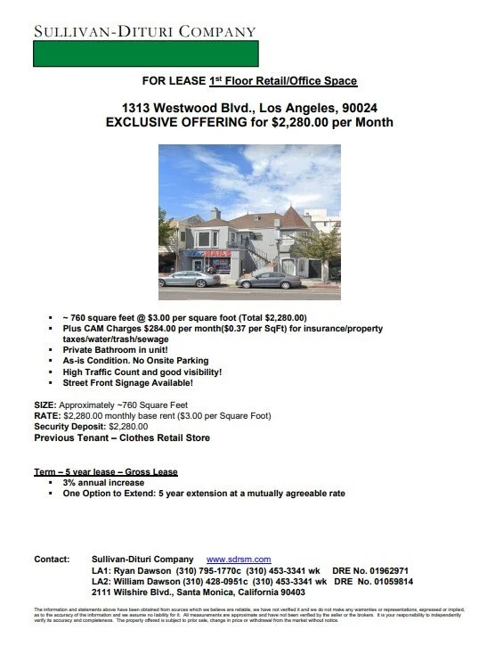 1313 Westwood Blvd., Los Angeles, CA 90024