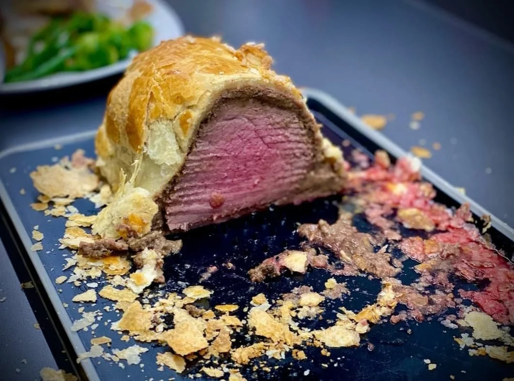 Beef Wellington with Charcoal Salt