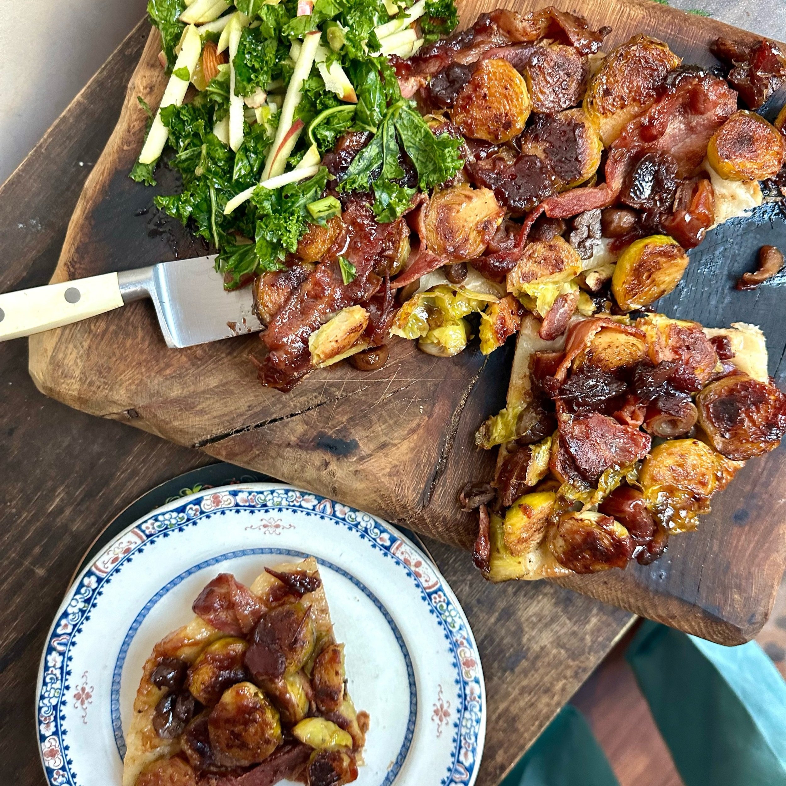 Sprout, Smoked Bacon &amp; Date Tarte Tatin