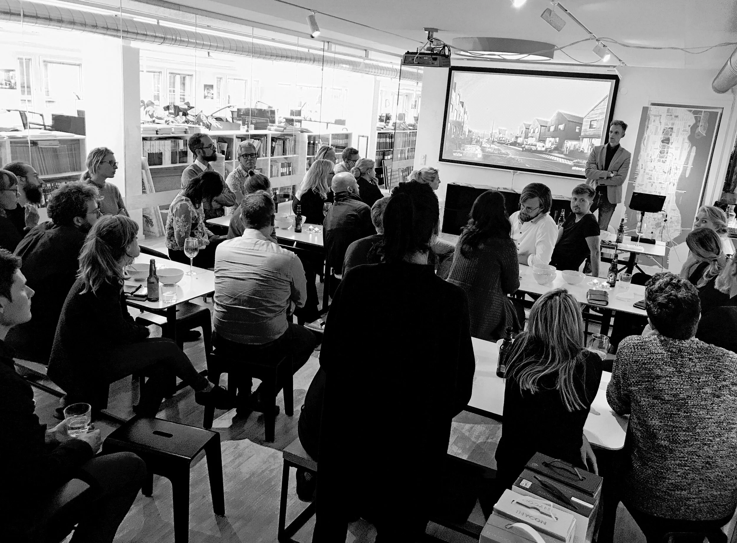 Föreläsning om stadsplaneringen i New York (eller Nieuw-Amsterdams)