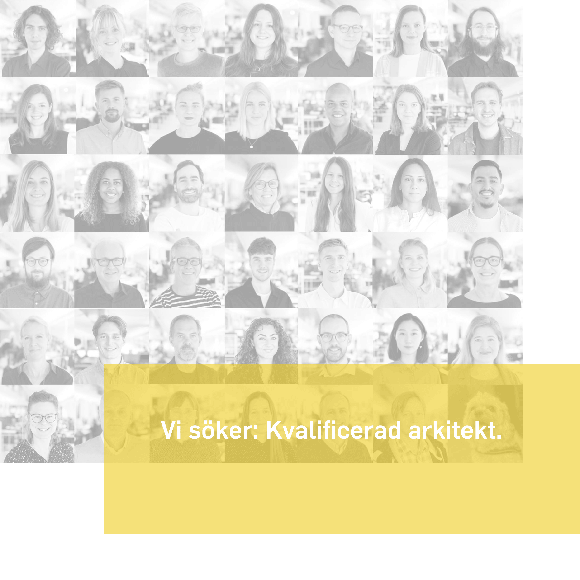 Jobba med oss. Vi söker seniora arkitekter.