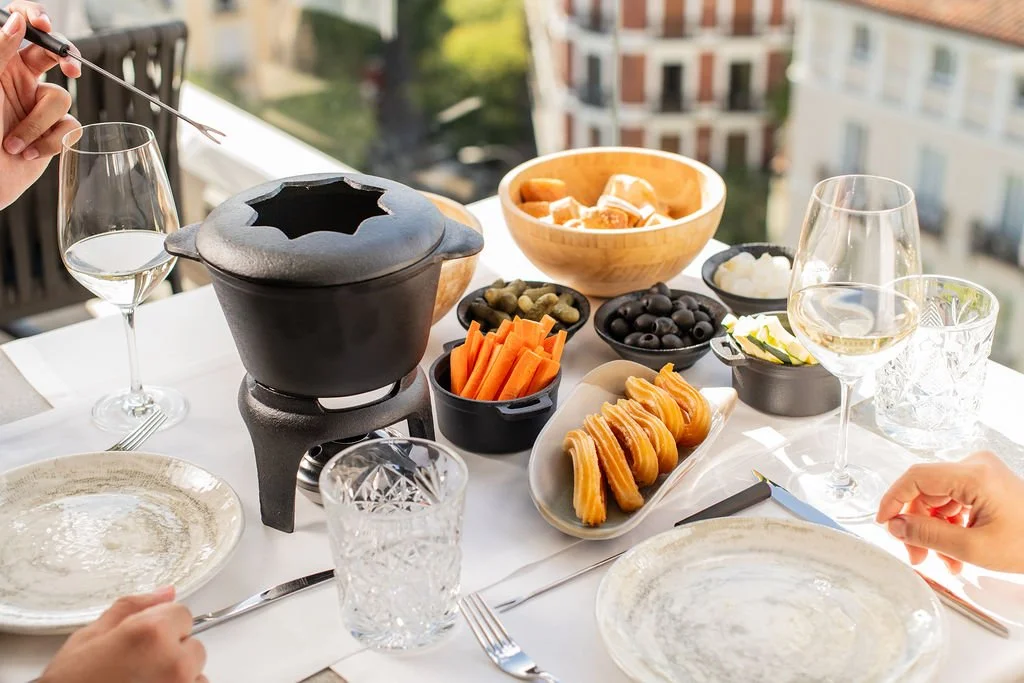 Fondue completa en el El Cielo de Alcalá