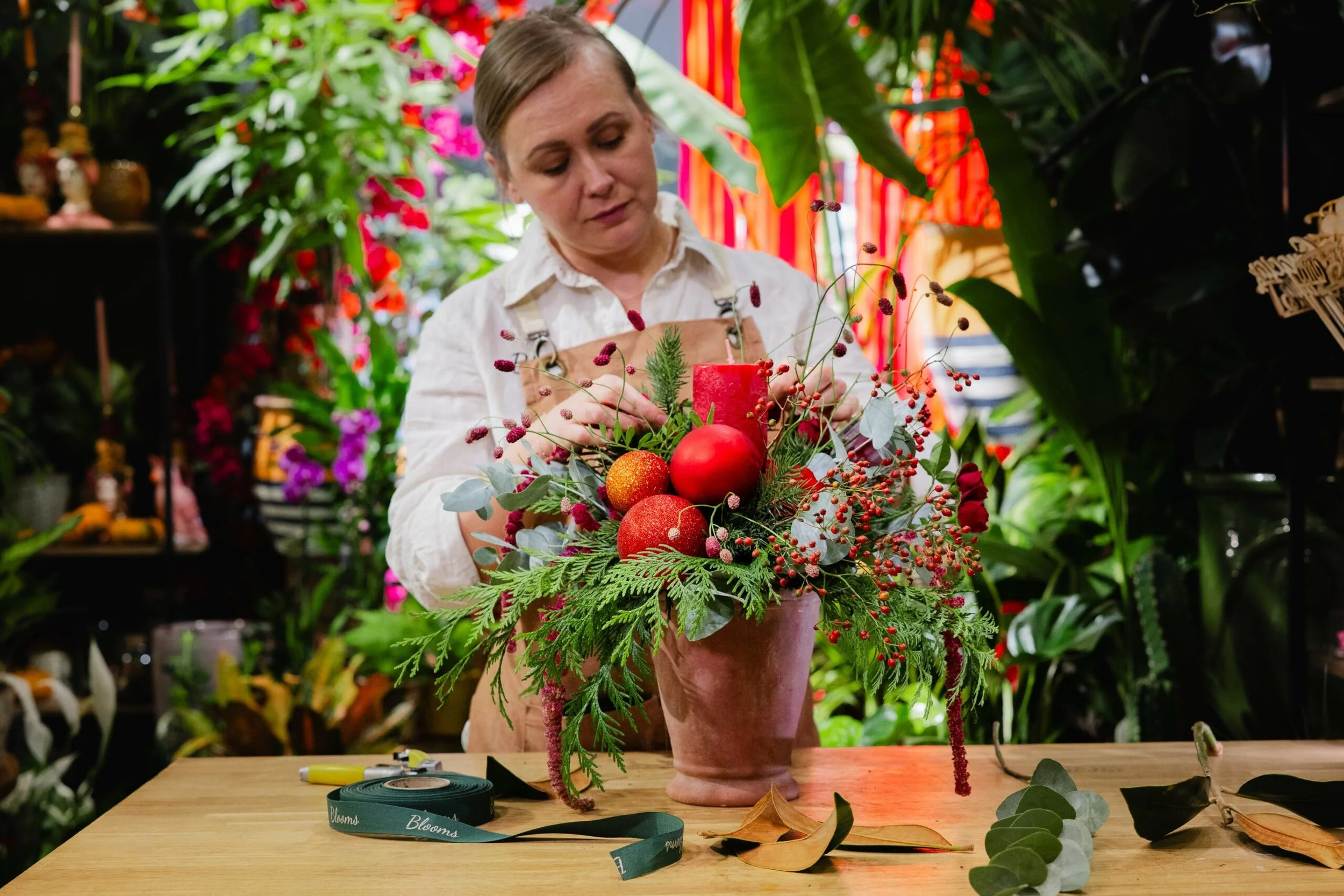 Taller floral de Navidad