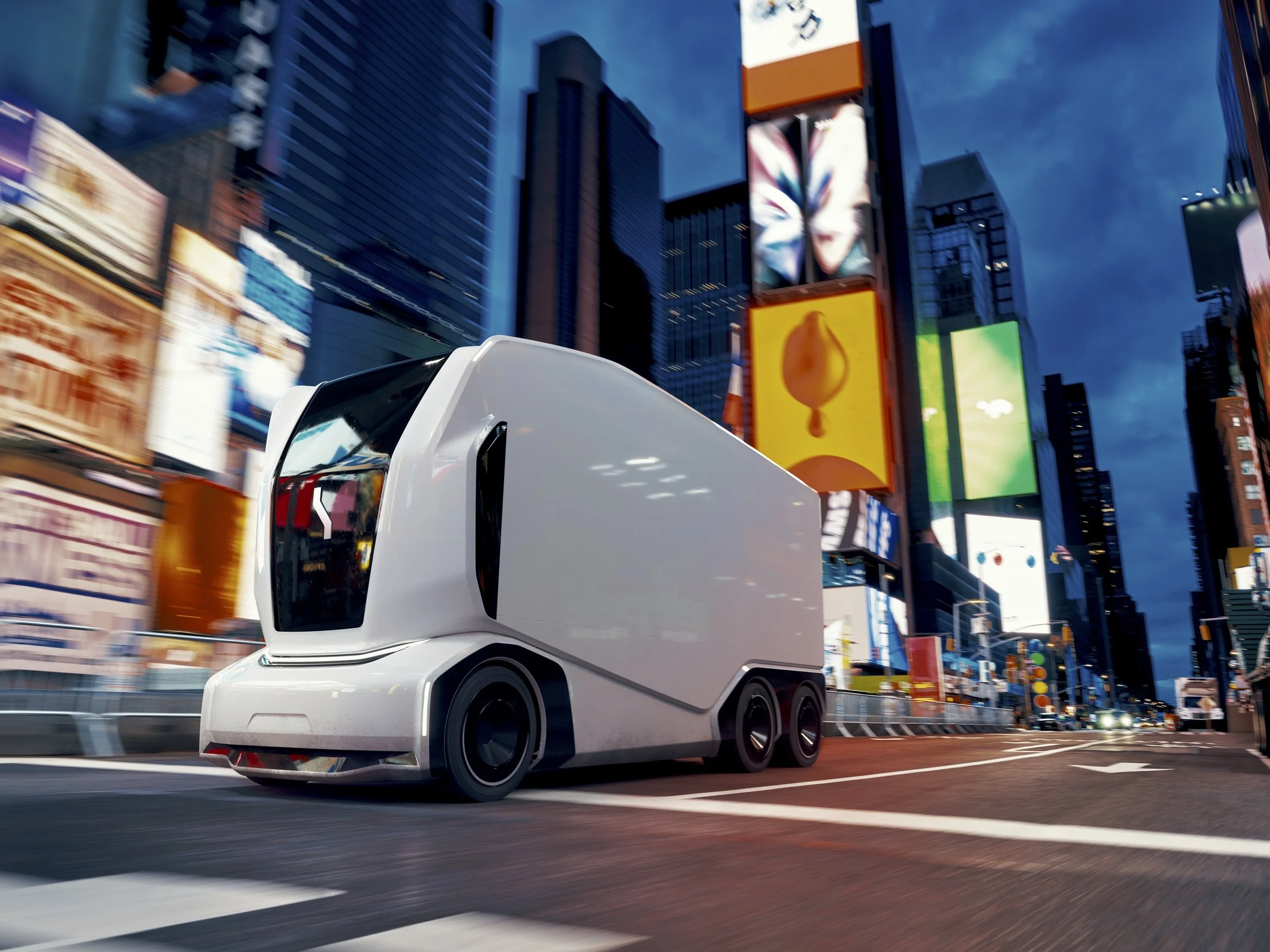 Einride Electric and Autonomous Pod in Times Square New York City