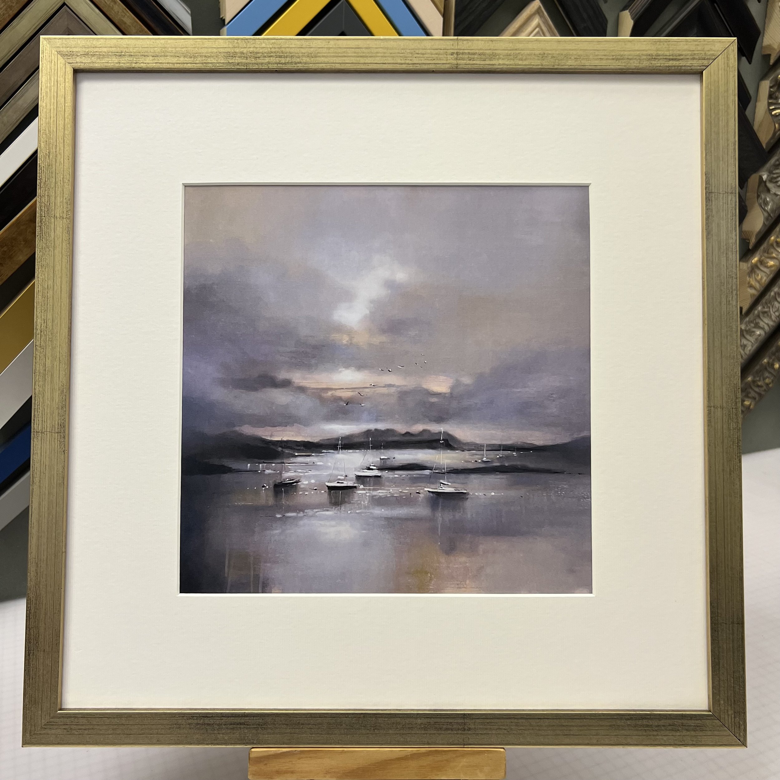 Framed in gold 'Glenuig' open edition print by Emma S Davis Scottish Landscape Artist
