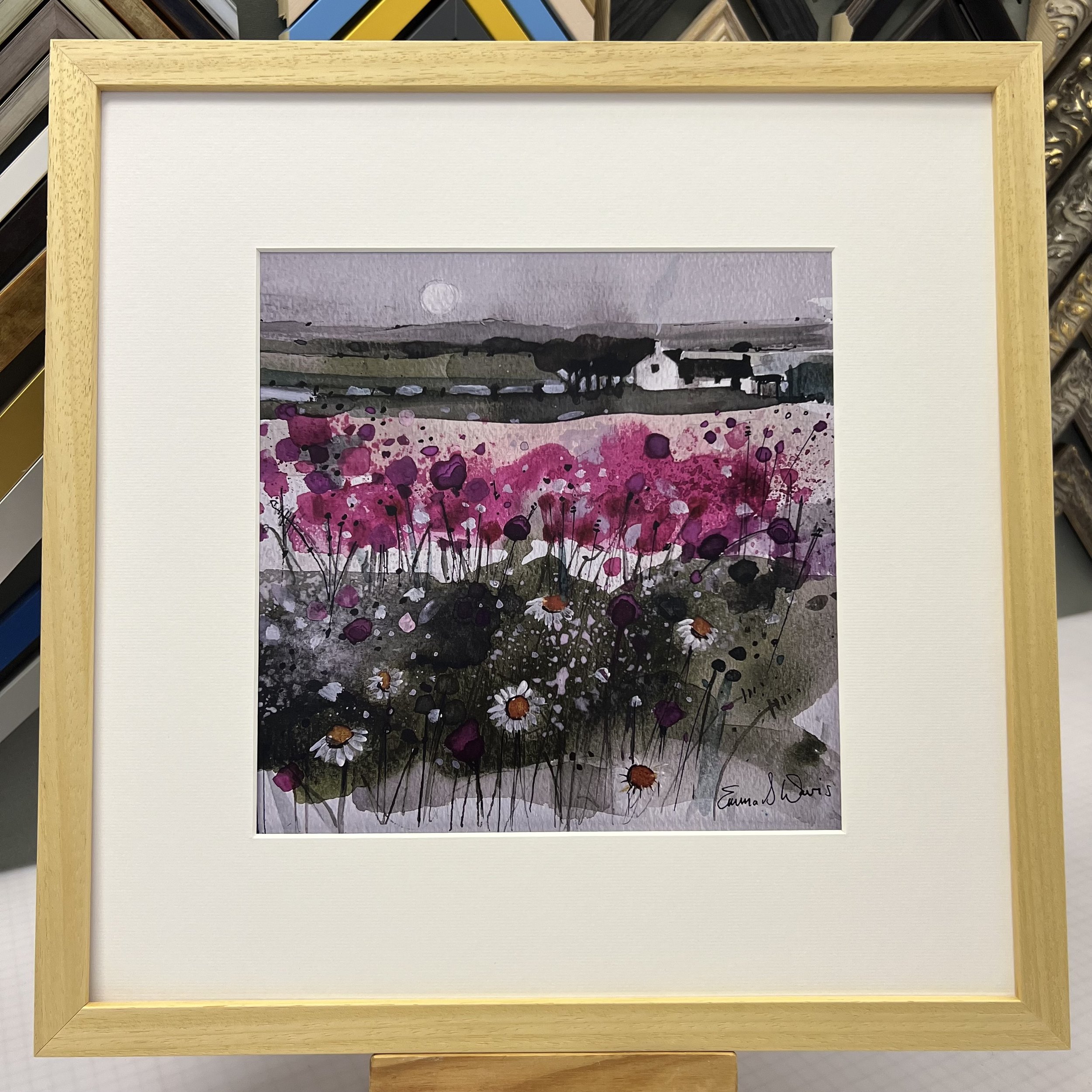 Framed natural 'Home Is Where the Heart Is' open edition print by Emma S Davis Scottish Landscape Artist