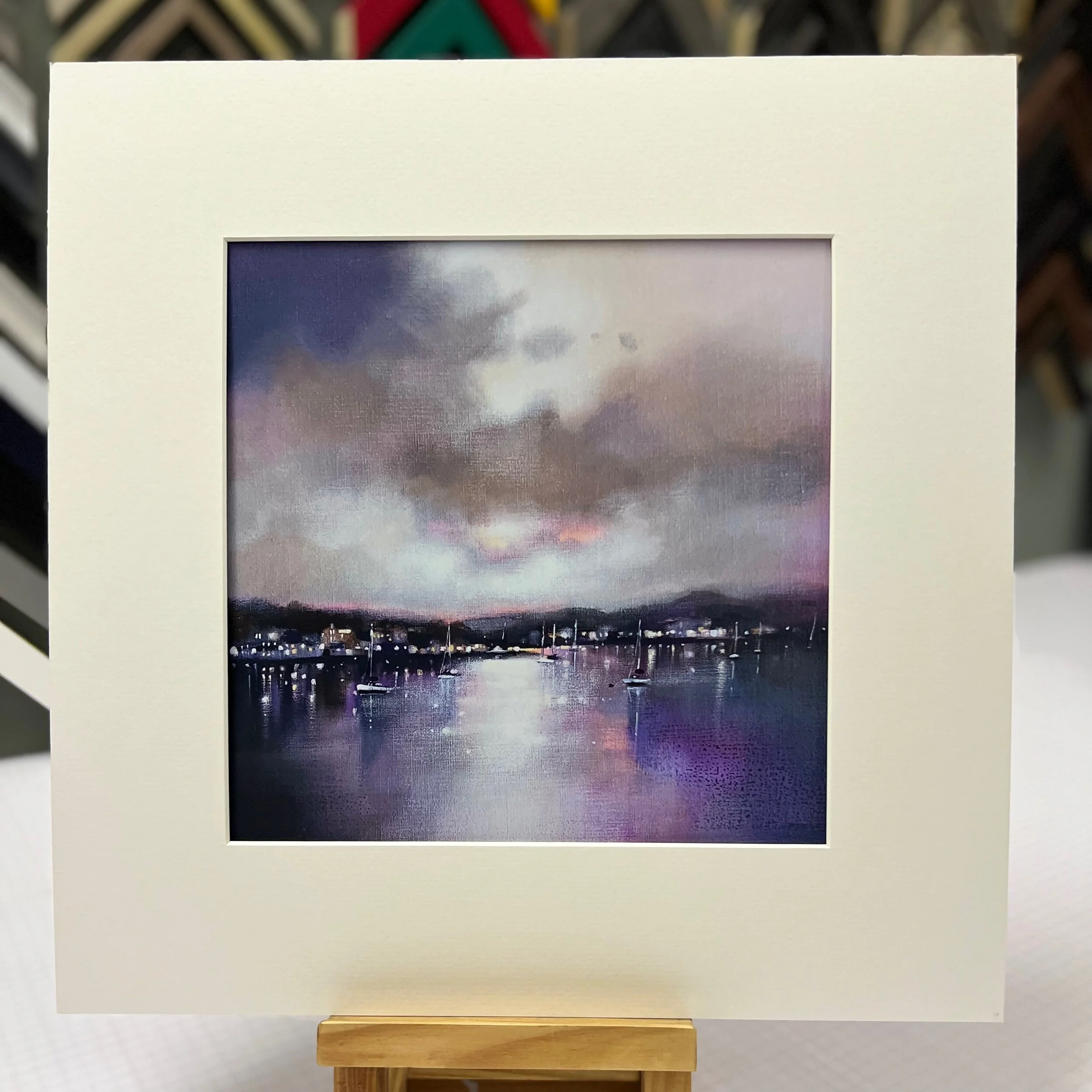 Art Print of Rothesay, Isle of Bute by Scottish Landscape Artist Emma S Davis. Mounted Option.