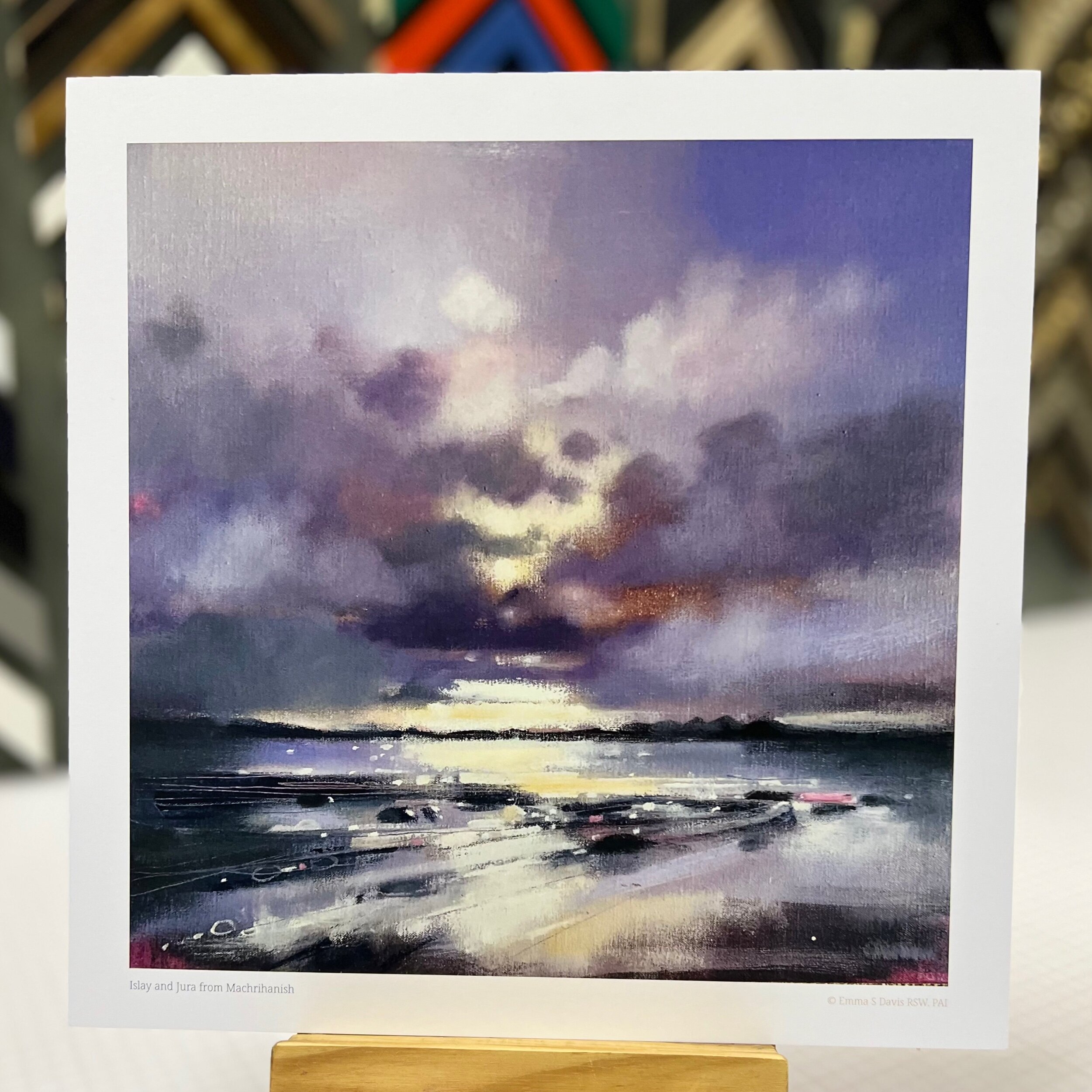 Art Print of Islay and Jura from Machrihanish by Scottish Landscape Artist Emma S Davis. Print Only Option.