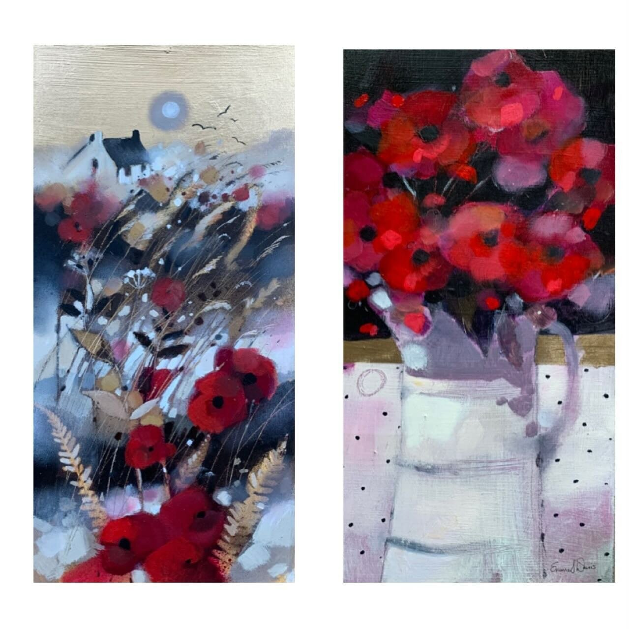 Little pair of poppies and gold. 
www.emmasdavisartist.co.uk
.
.
.
#emmasdavisartist #emmadavisart #scottishart #artworkoftheday #painting #poppies #poppyart #stilllife #oilpainting #contemporaryart