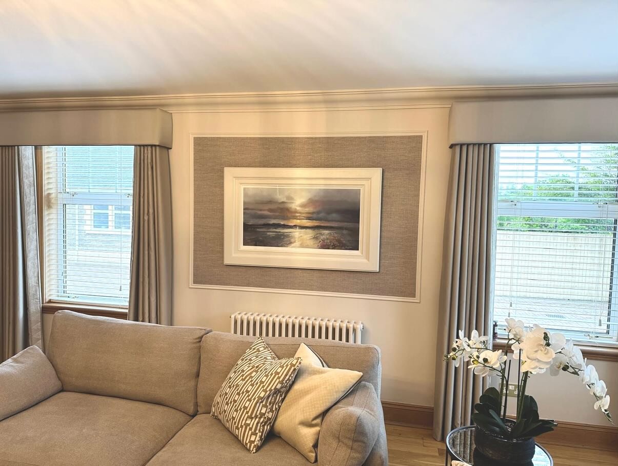 Limited edition prints in bespoke hand finished frames painted in @farrowandball skimming stone. The client wanted art and frames in their room that would work with their new decor. It was nice to see them up. 
We can offer bespoke framing for the pr