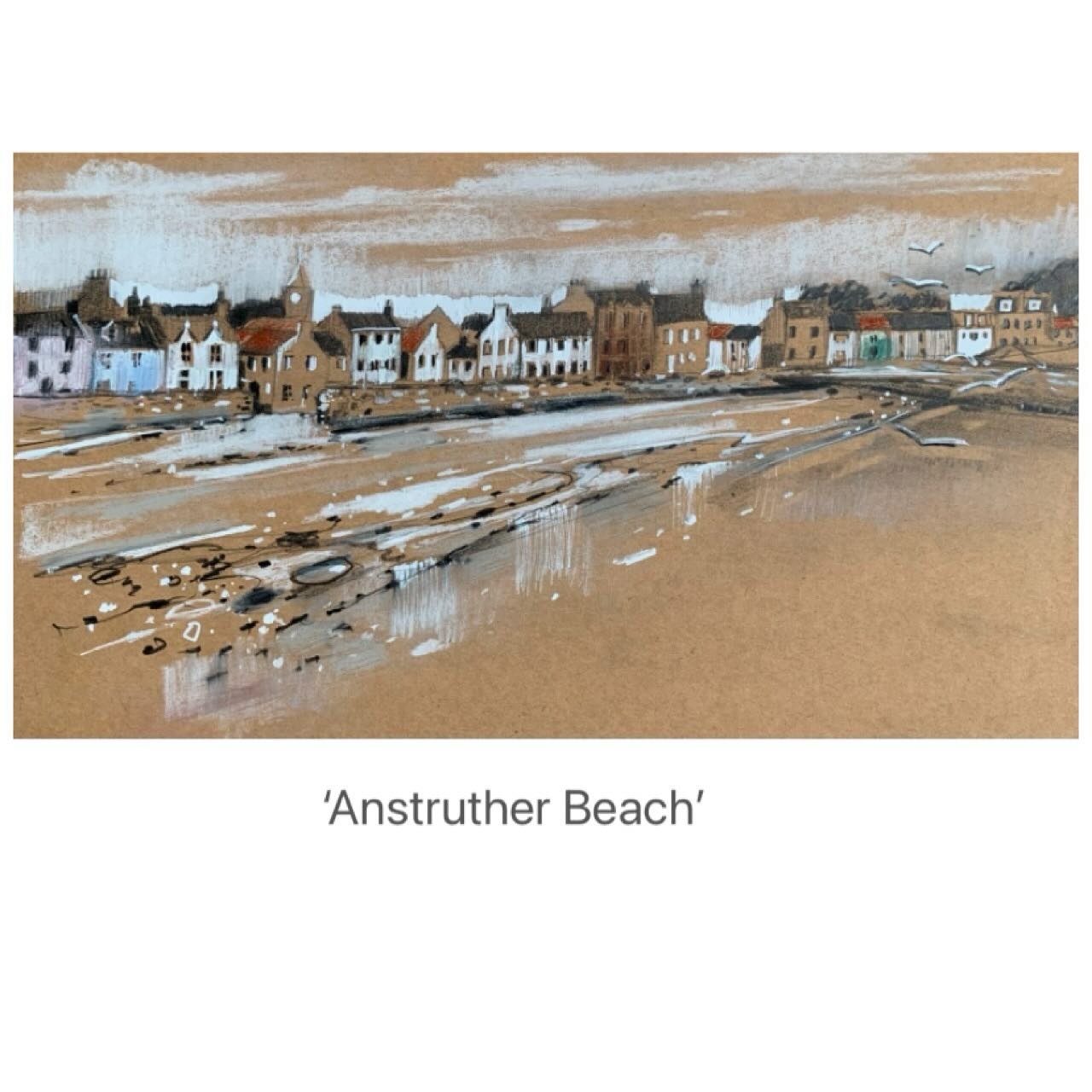 &lsquo;Anstruther Beach&rsquo; 
Little drawing on paper of this special little place in the East Neuk. 
www.emmasdavisartist.co.uk
.
.
.
#emmasdavisartist #emmadavisart #scottishart #anstruther #eastneuk #fife #anstrutherart #drawing