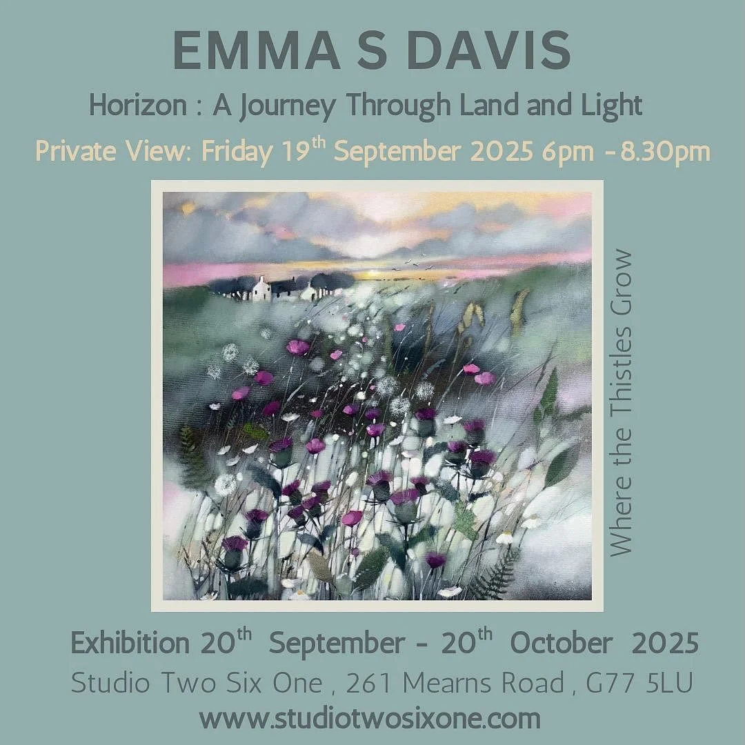 SOLO EXHIBITION OPENS THIS EVENING 
Exhibition on until 20th October 
@studiotwosixone in Newton Mearns 
.
.
.
#emmasdavisartist #emmadavis #emmadavisart #scottishart #newtonmearns #artgallery #painting #contemparyart
