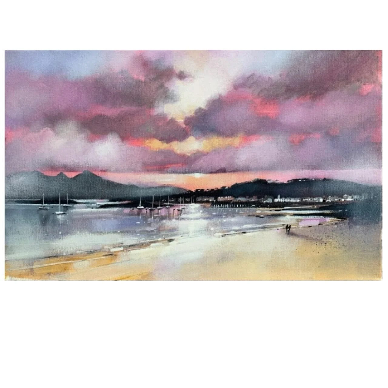 &lsquo;Those Summer Nights, Millport&rsquo; 
Oil painting on canvas 
www.emmasdavisartist.co.uk
.
.

#emmasdavisartist #emmadavisart #scottishart #contemporaryart #artwork #millport #cumbrae #sunsetart