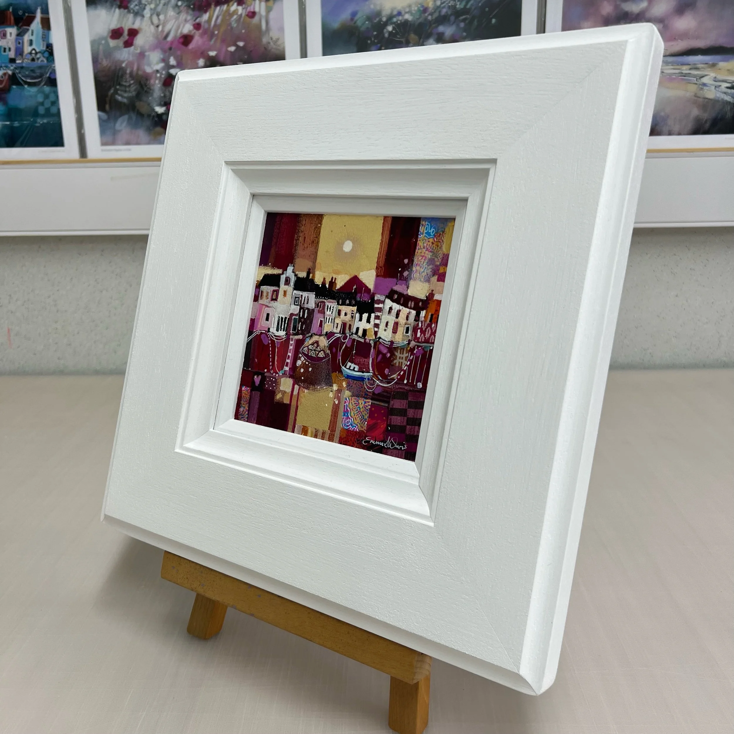 Original painting of Millport on the Isle of Cumbrae 'My Heart Belongs in Millport' by Emma S Davis Artist. Side view.