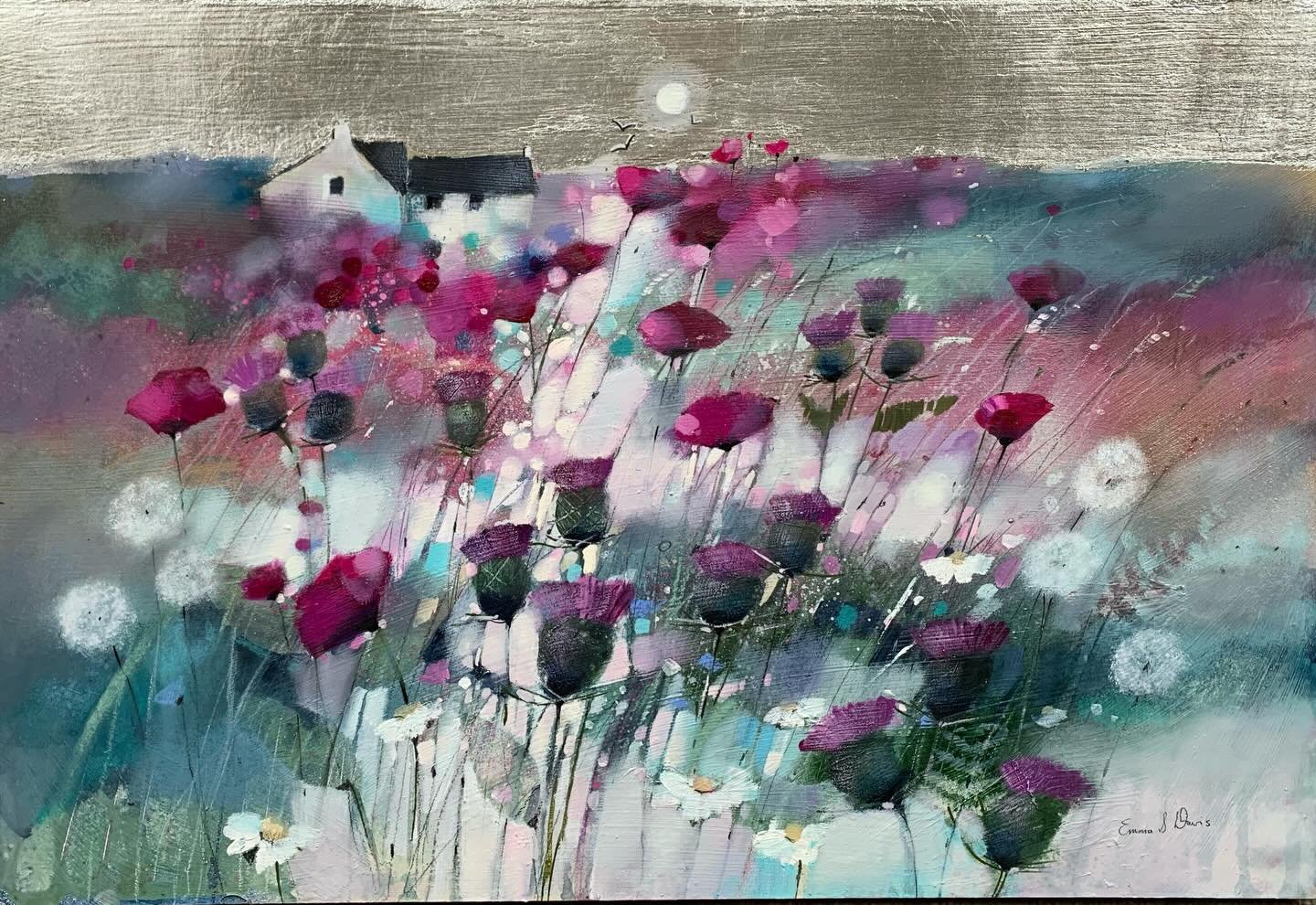 &lsquo;Better Together&rsquo;
This was painted as a wedding gift for a special couple. The title is the song they walked down the aisle to. The painting has a few little things in it relating to them and their big day 🩷 
www.emmasdavisartist.co.uk
.