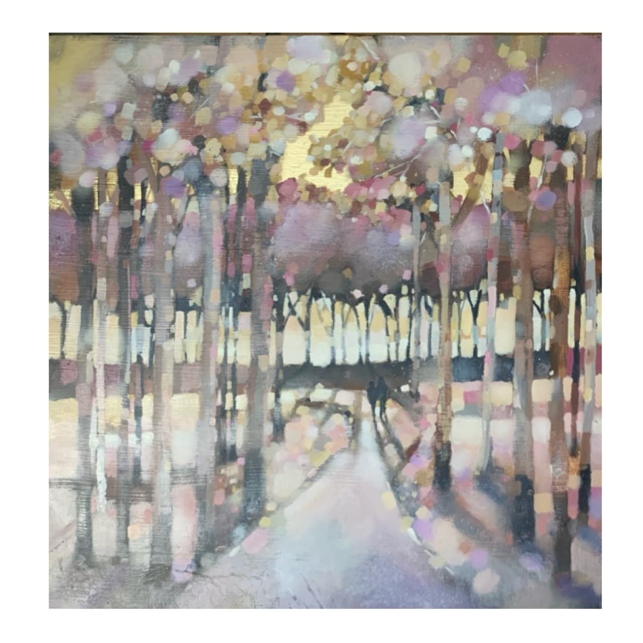 &lsquo;Where Two Become One&rsquo; 
Oil painting with gold leaf. 
www.emmasdavisartist.co.uk
.
.
.
#emmasdavisartist #scottishart #woodlandpainting #artwork #contemparyart