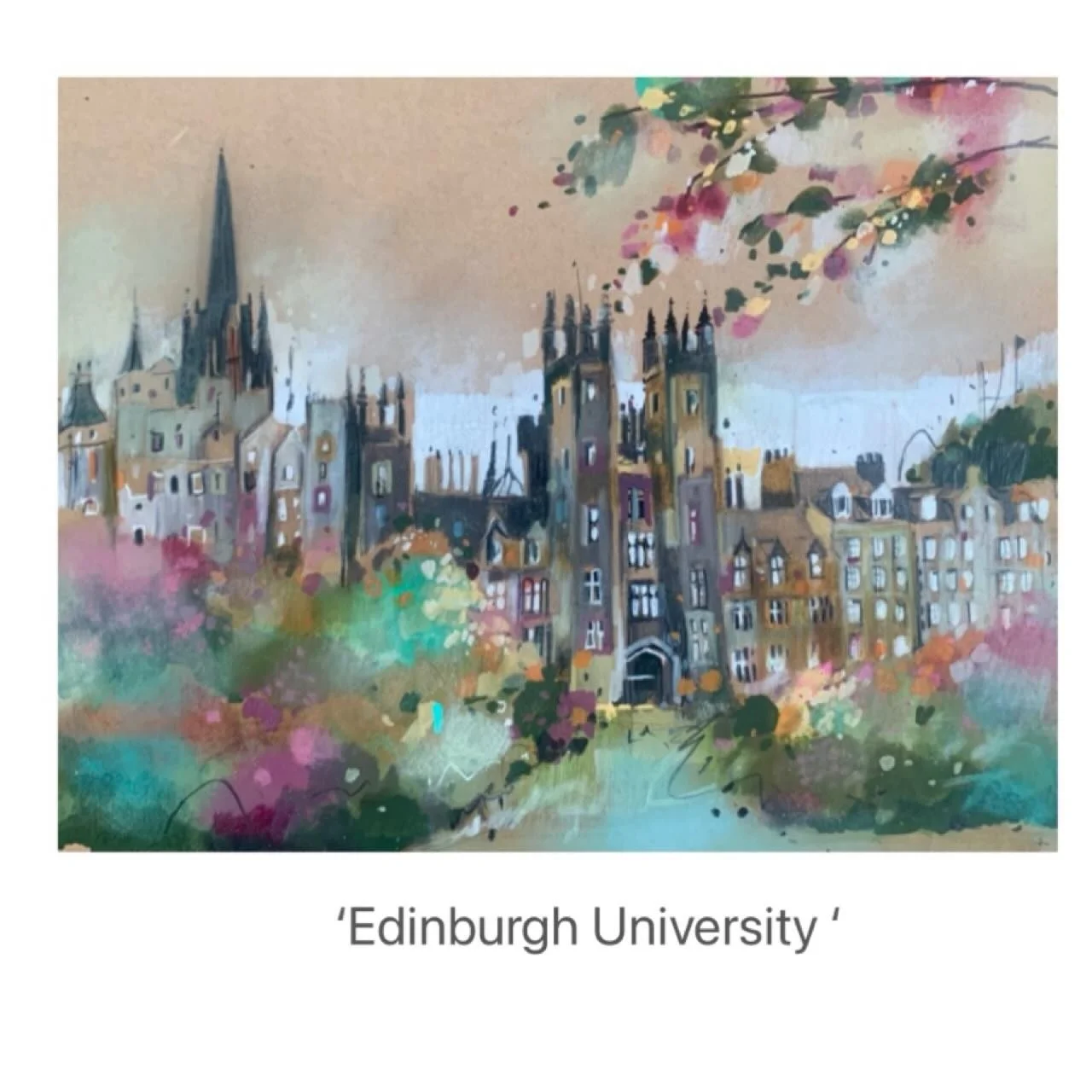 &lsquo;Edinburgh University&rsquo; 
This piece is available, DM for details

www.emmasdavisartist.co.uk
.
.
.
#emmasdavisartist #edinburghuniversity #originalart #edinburgh #art