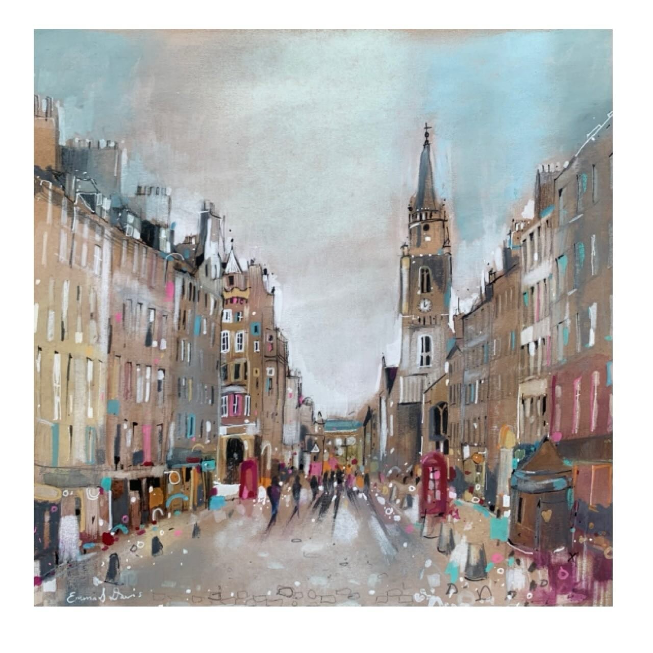 &lsquo;Royal Mile, Edinburgh&rsquo; 
10&rdquo; x 10&rdquo; mixed media on paper (with little hints of gold leaf) 
Framed size approx 19&rdquo; x 19&rdquo; 
www.emmasdavisartist.co.uk
.
.
.
#emmasdavisartist #scottishart #edinburghart #royalmile #edin