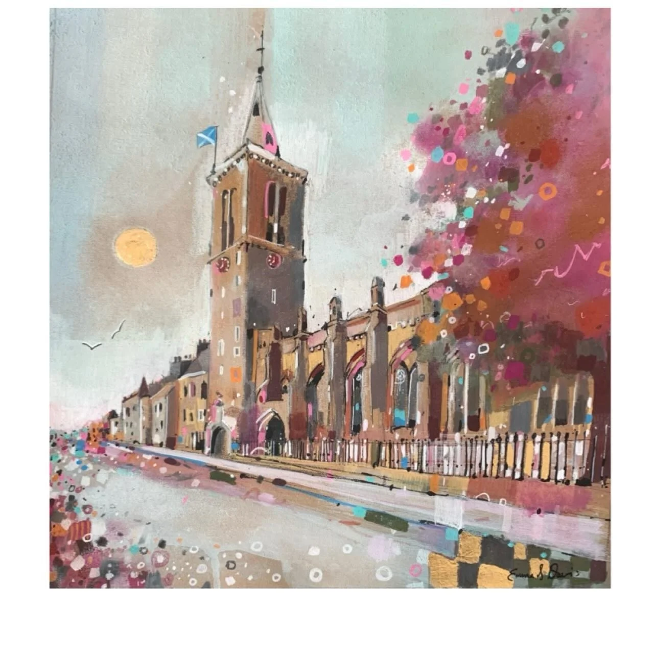 St Salvator&rsquo;s, St Andrews 
Little 8&rdquo; x 8&rdquo; mixed media with gold leaf on paper. 
www.emmasdavisartist.co.uk
.
.
.
#emmasdavisartist #stsalvatorschapel #standrews #workonpaperart #scottishart
