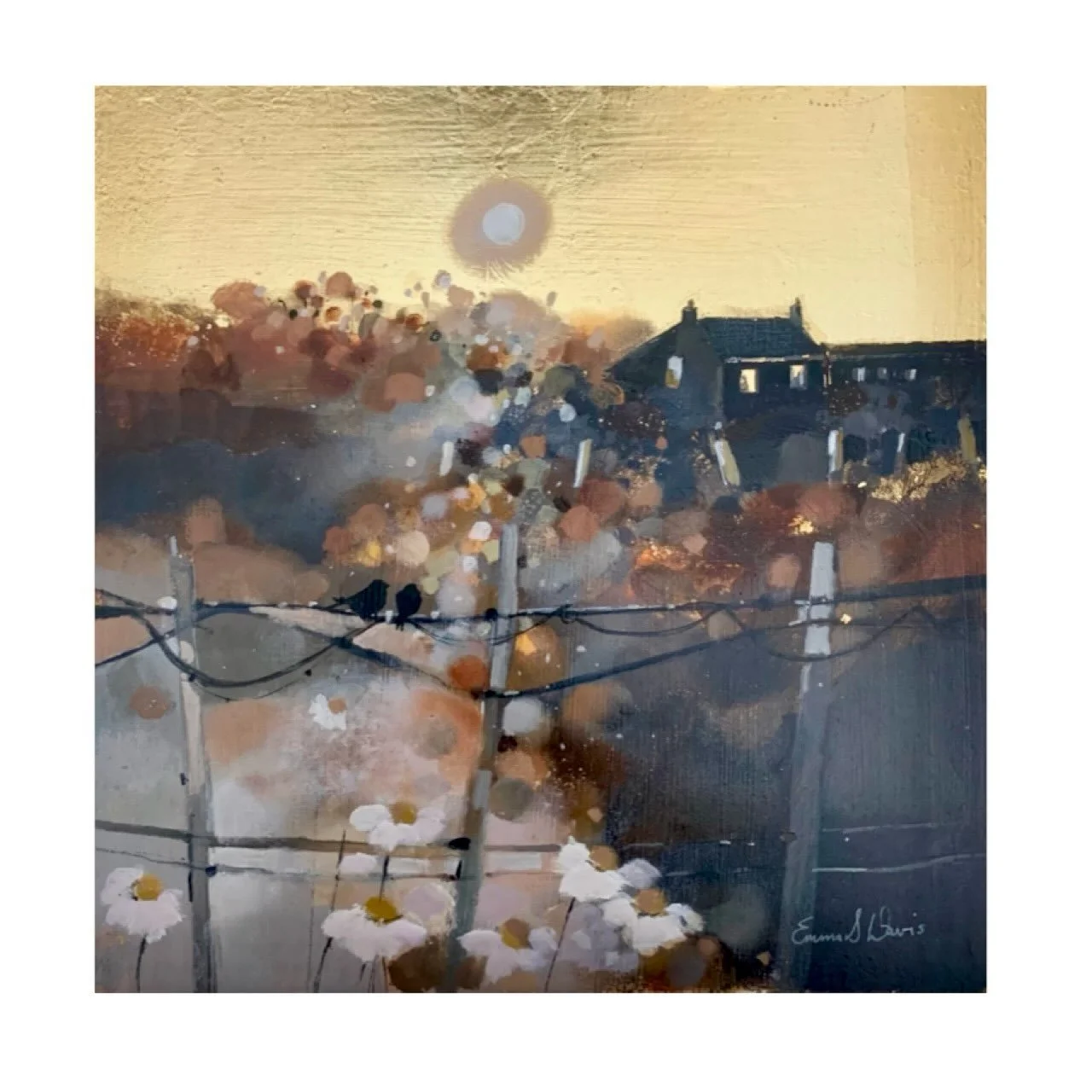 &lsquo;Loved Ones Are Near&rsquo; 
20cm x 20cm oil and gold leaf 
www.emmasdavisartist.co.uk
.
.
.
#emmasdavisartist #scottishart #lovedonesarenear #contemporaryart #goldleaf
