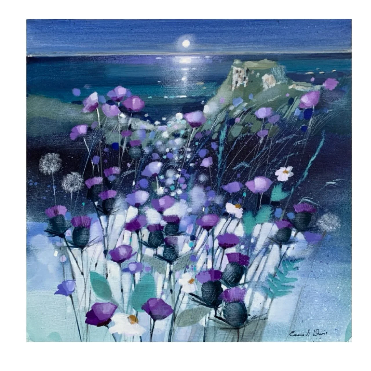 Findlater Castle 
Commissioned painting heading off to its forever home. 
Dramatic cliffs, ancient ruins and breathtaking views! Findlater Castle, perched above the Moray Firth, is a hidden gem of Scotland , and now a star of the big screen in The Od