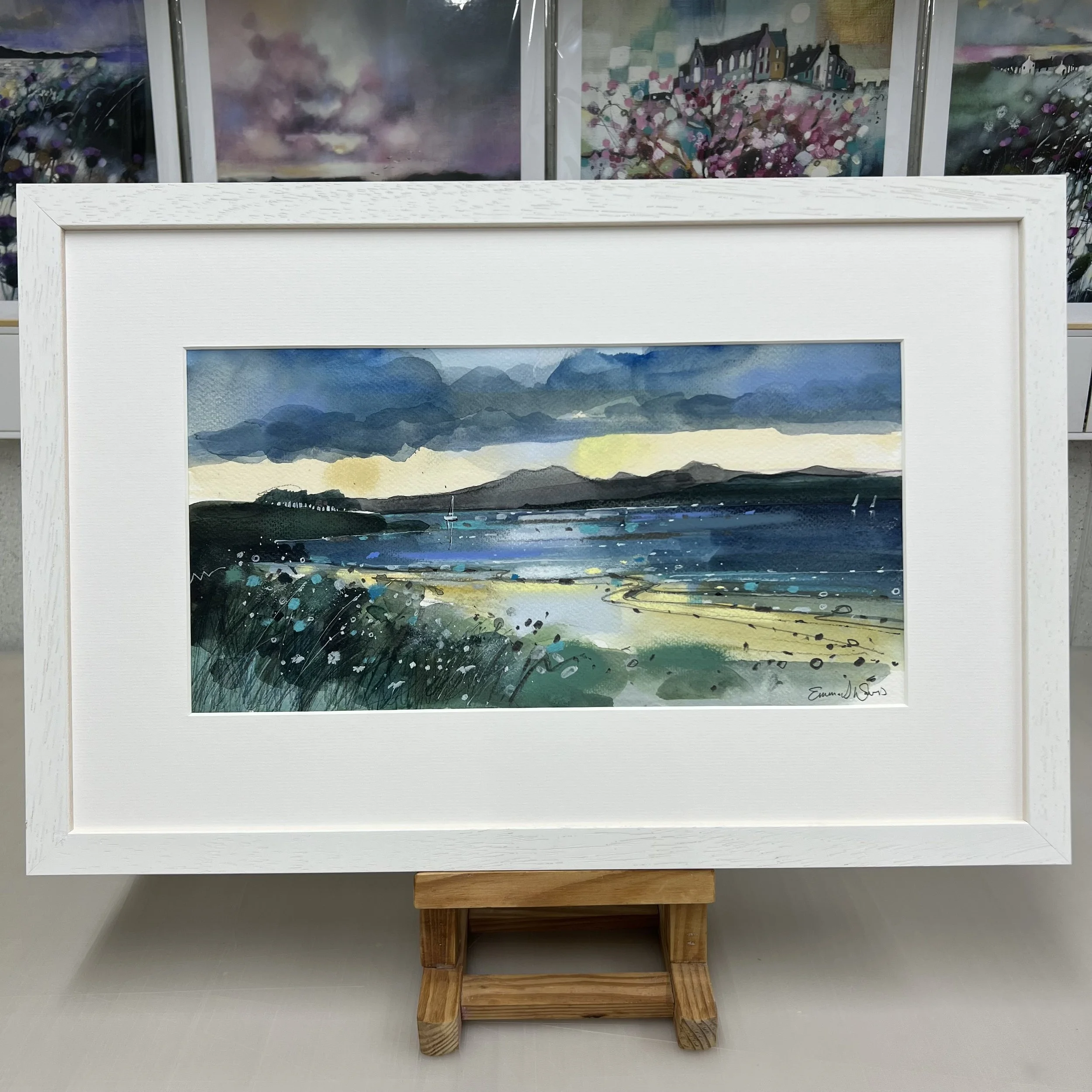 Original Watercolour Framed Painting 'Fintry Bay, Millport' by Emma S Davis Artist