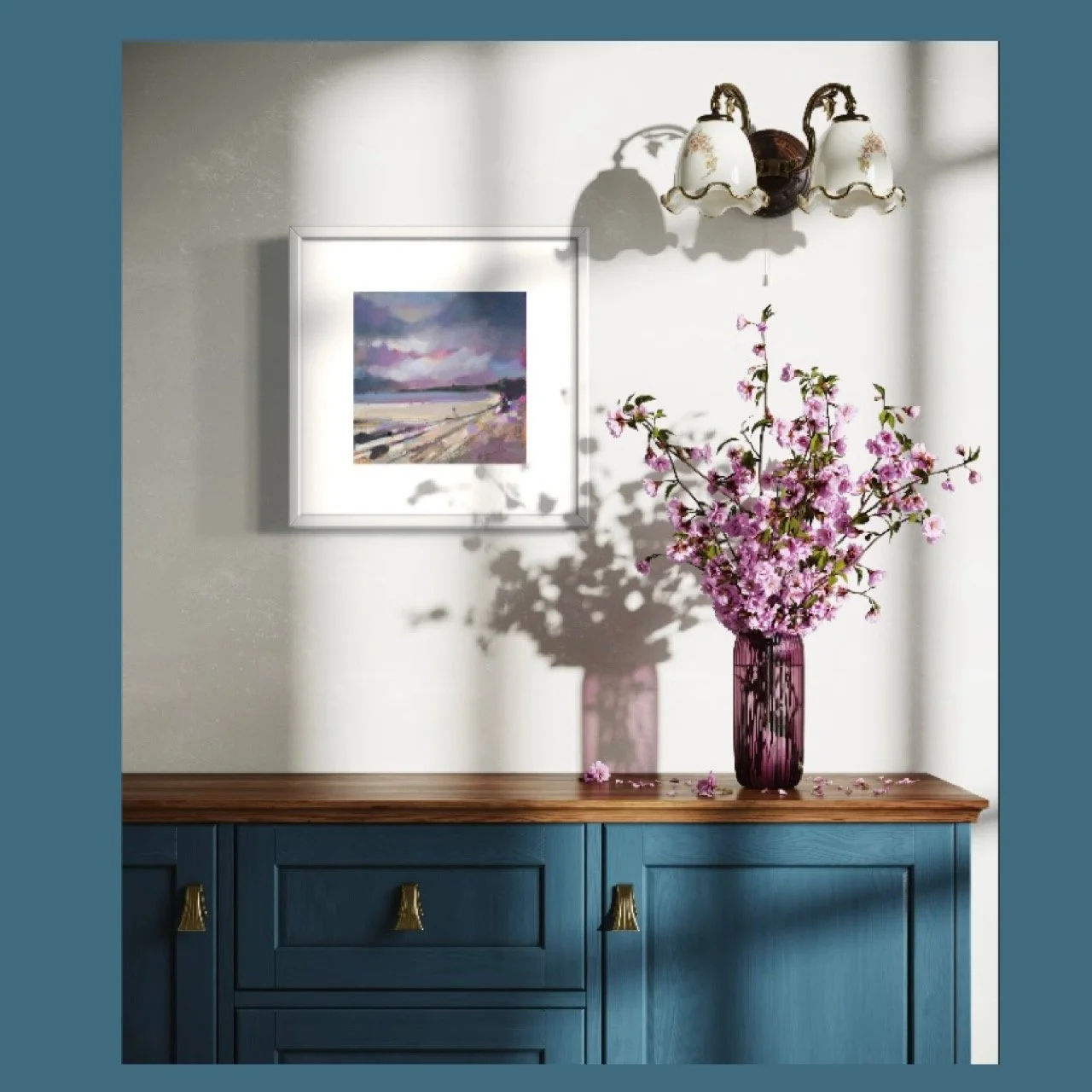 Art Print of St Andrews by Emma S Davis Artist. West Sands beach walk next to the Old Course. Room wall art view.