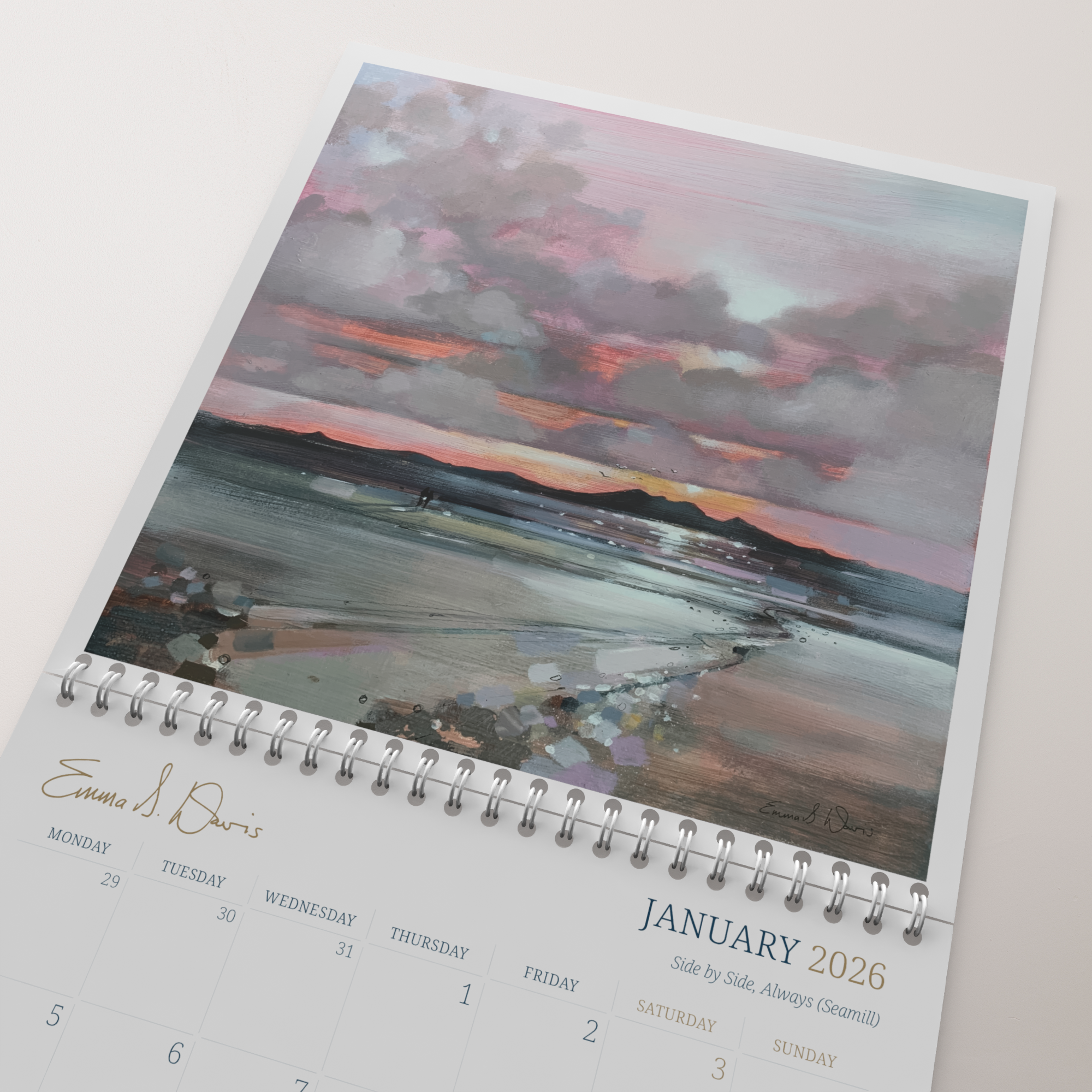 Calendar 2026 Scottish Landscape Art Prints by Emma S Davis Artist January