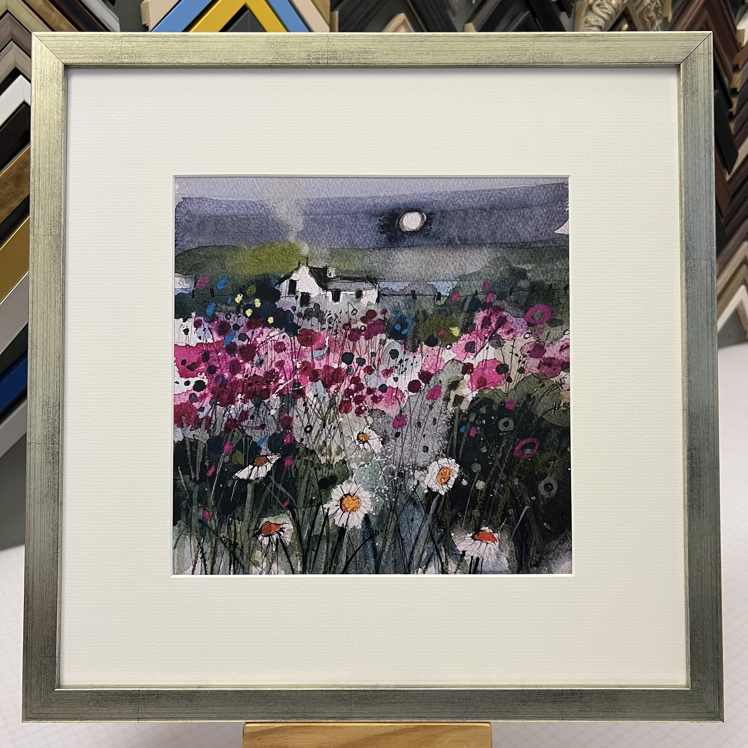 Framed in silver 'Solitude' open edition print by Emma S Davis Scottish Landscape Artist