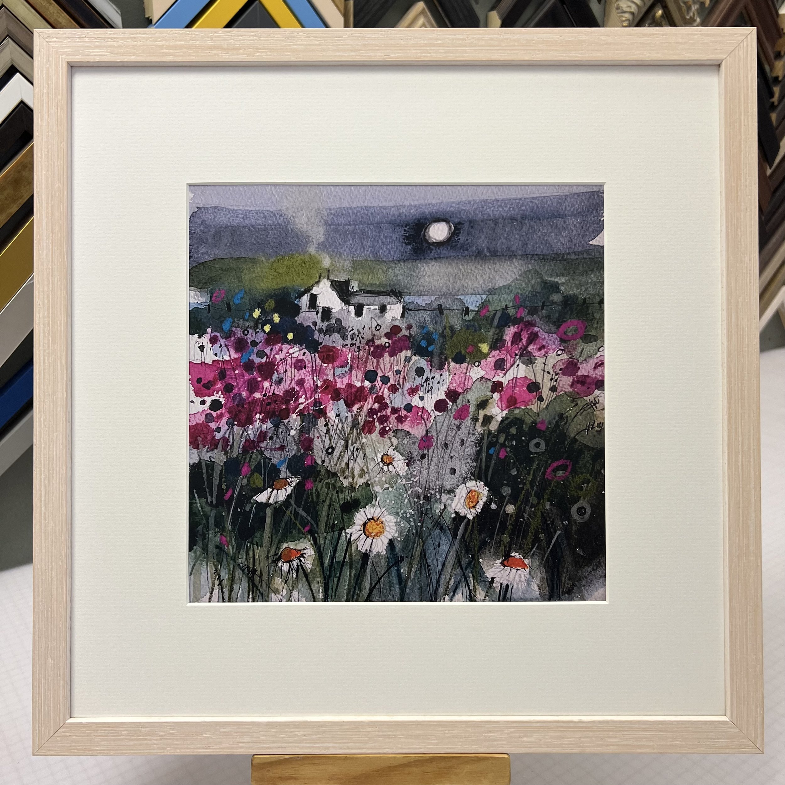 Framed in limewash 'Solitude' open edition print by Emma S Davis Scottish Landscape Artist