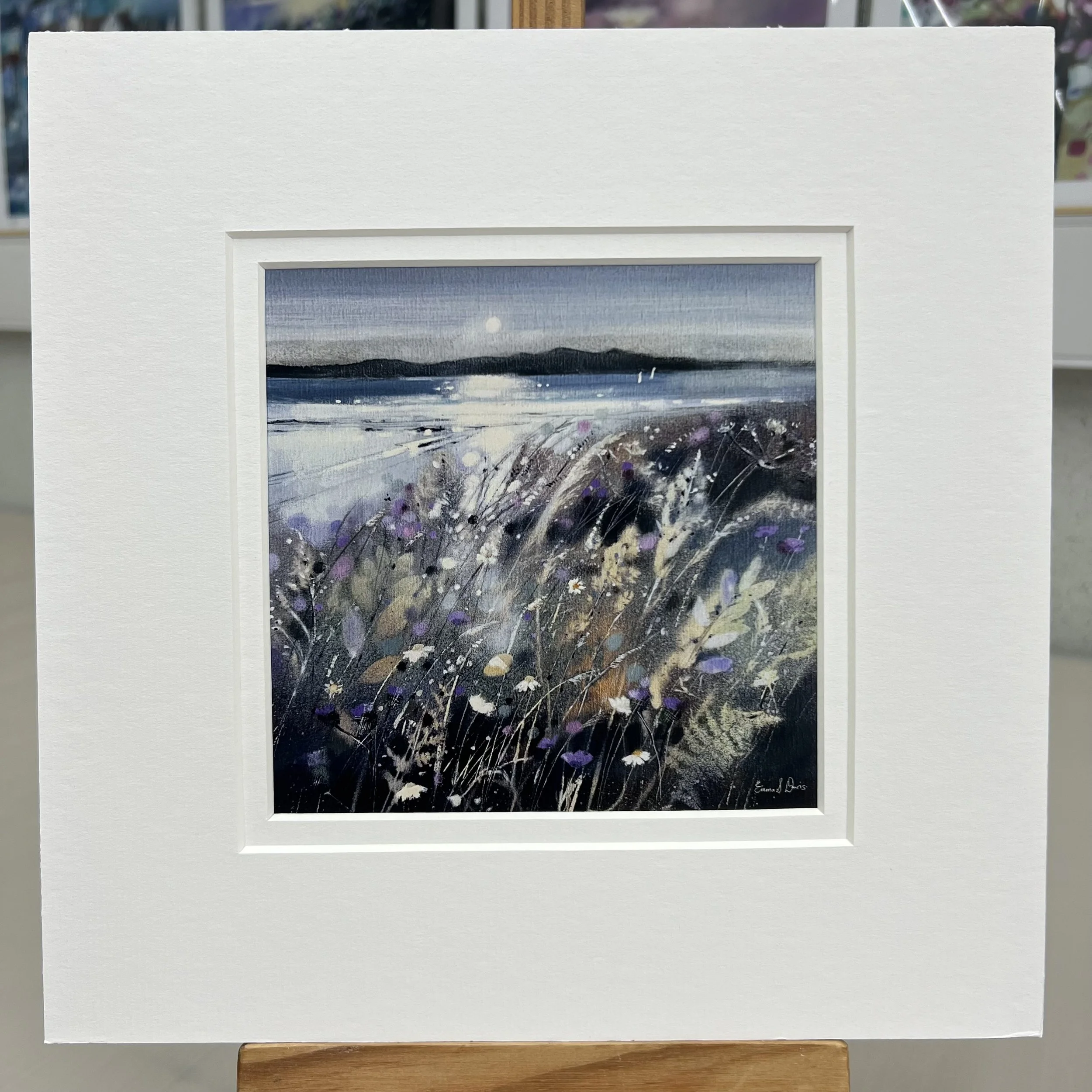 Greetings Card Isle of Arran View by Scottish Landscape Artist Emma S Davis. Mounted option.