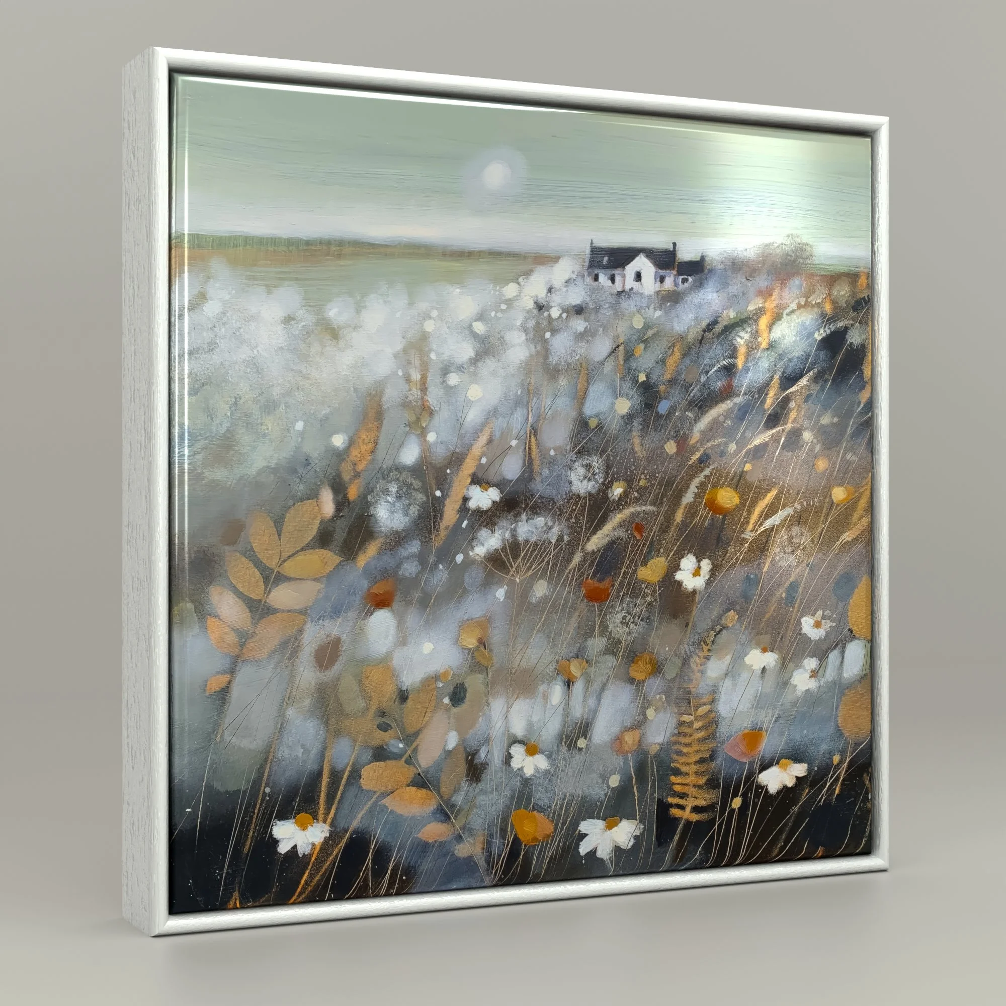 Isle of Skye framed ceramic tile 'Wild Field, Skye' by Emma S Davis Artist