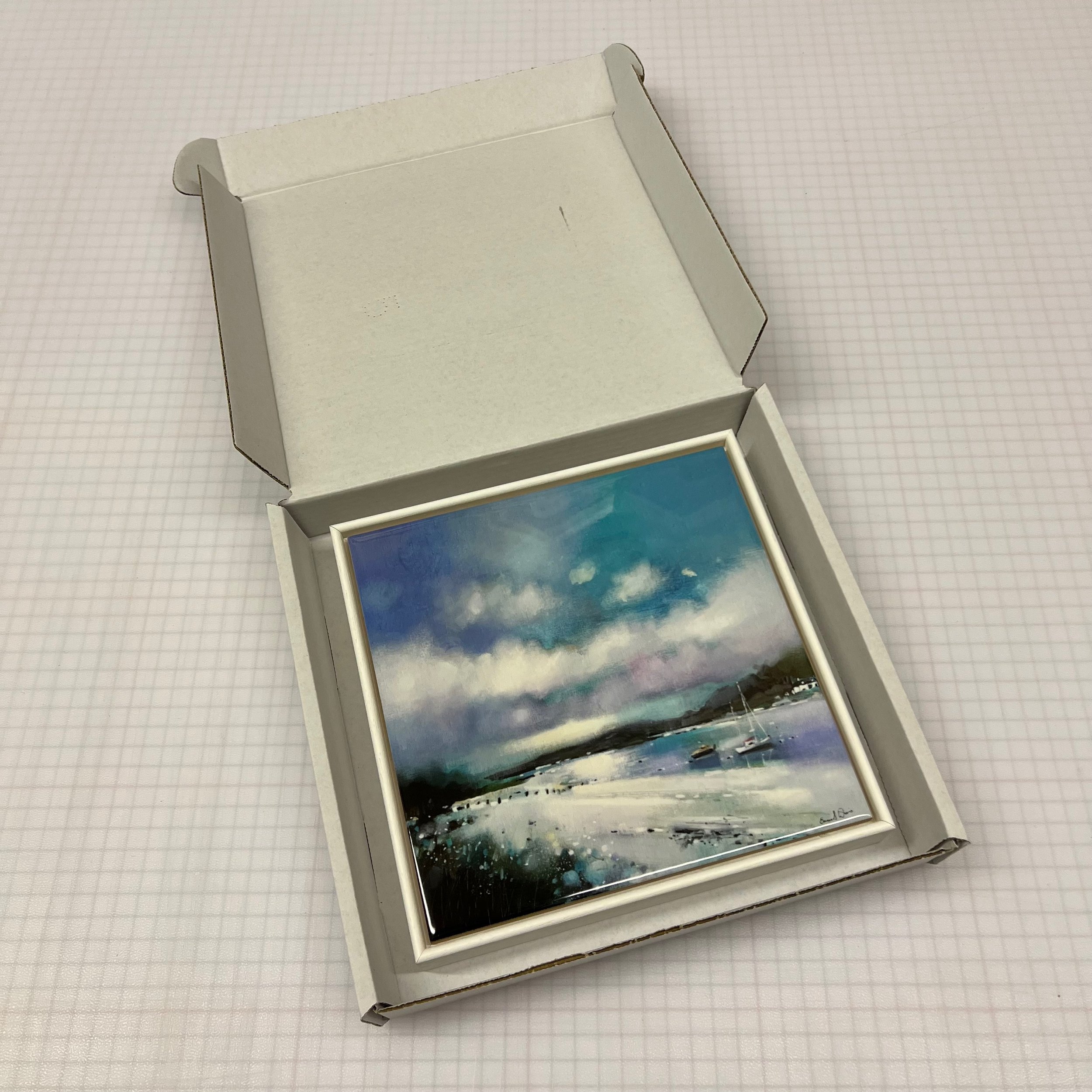 Transform your space with Silver Sands of Morar by Emma S Davis Artist. This framed ceramic tile is a perfect gift or addition for yourself.
