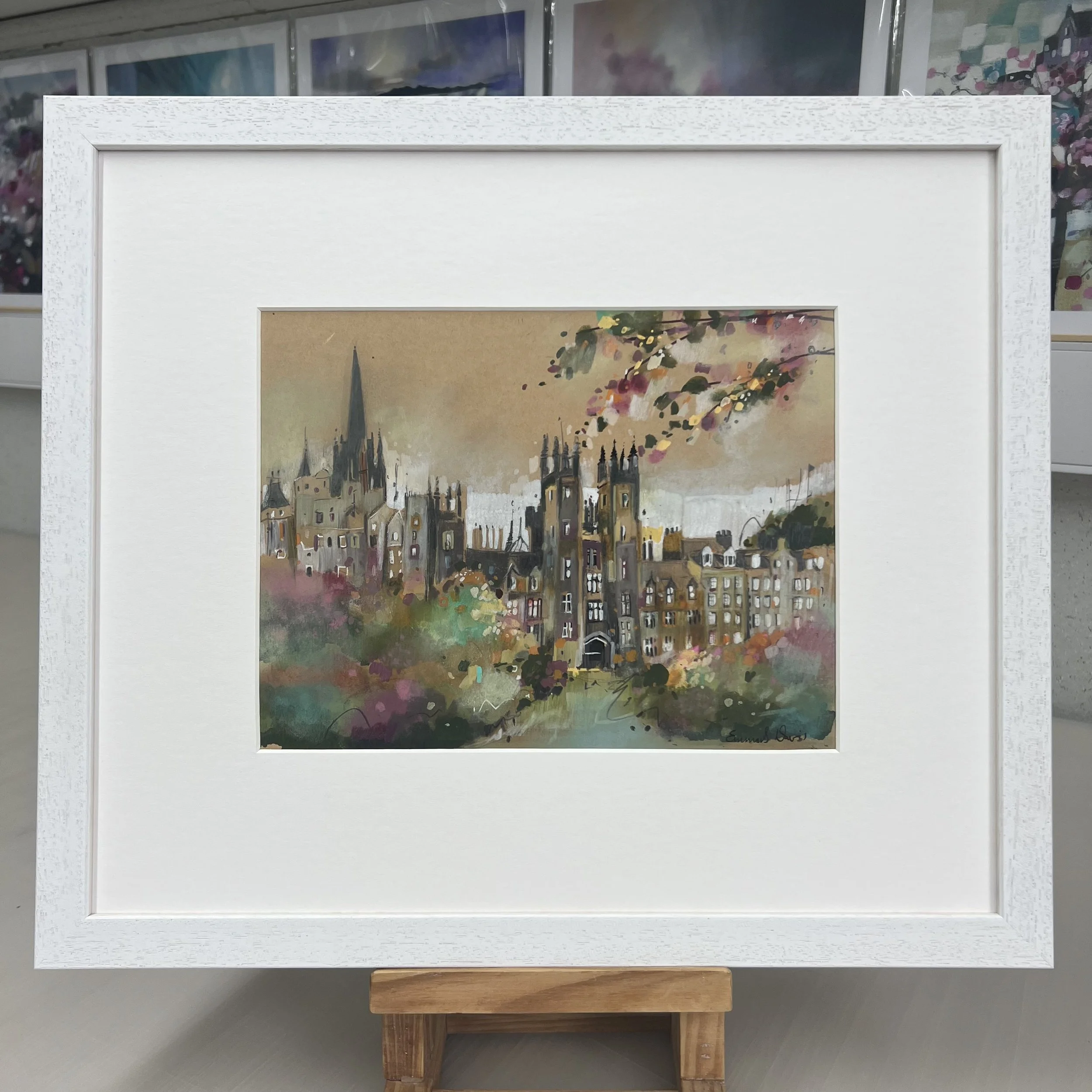 Framed Edinburgh University painting featuring one of Edinburgh’s most recognisable academic landmarks