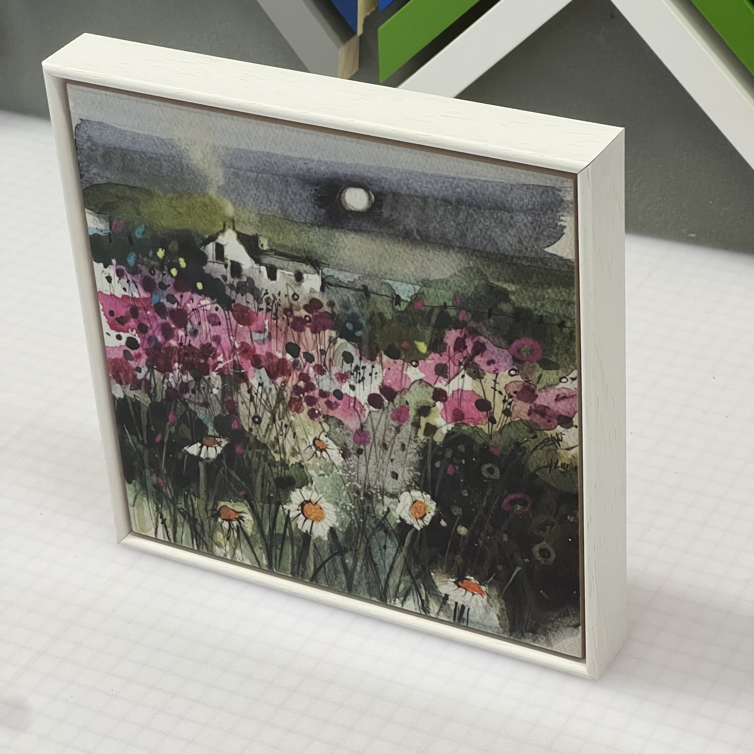 Explore the serenity of Solitude by Emma S Davis Artist in your space. Elevate your home with this framed ceramic tile, embracing the beauty of Scotland.