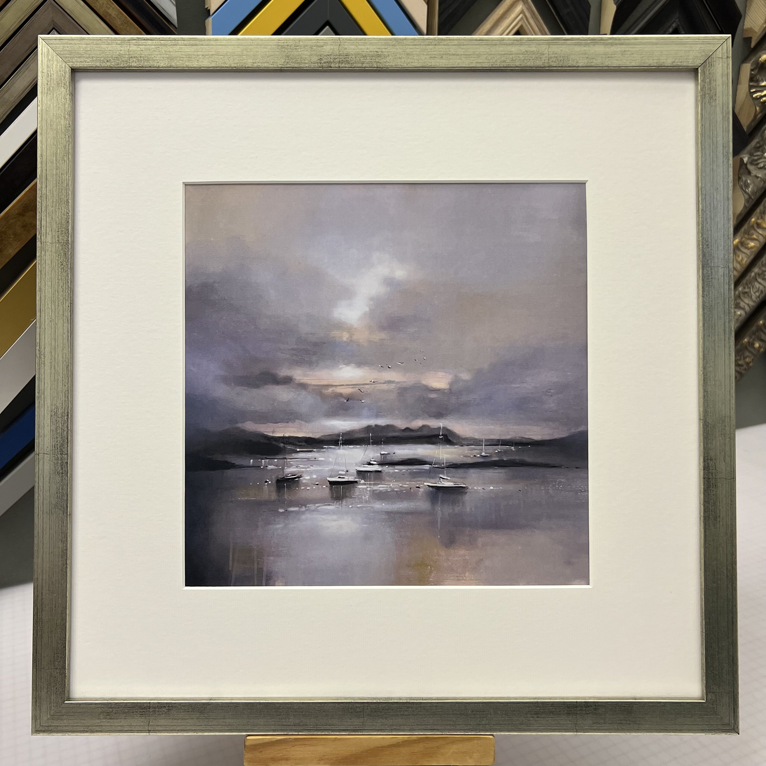 Framed in silver 'Glenuig' open edition print by Emma S Davis Scottish Landscape Artist